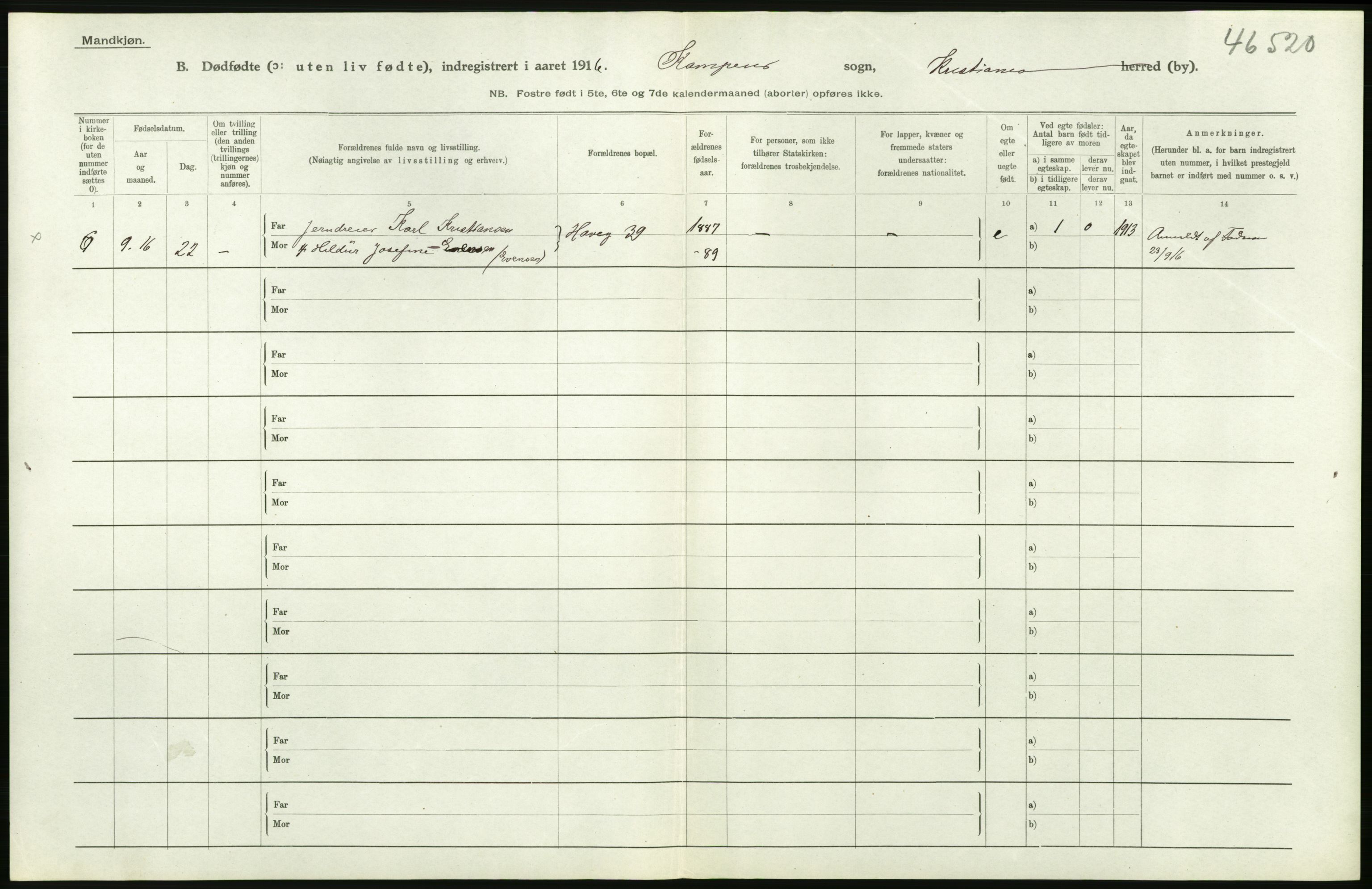 Statistisk sentralbyrå, Sosiodemografiske emner, Befolkning, AV/RA-S-2228/D/Df/Dfb/Dfbf/L0010: Kristiania: Døde, dødfødte., 1916, p. 600