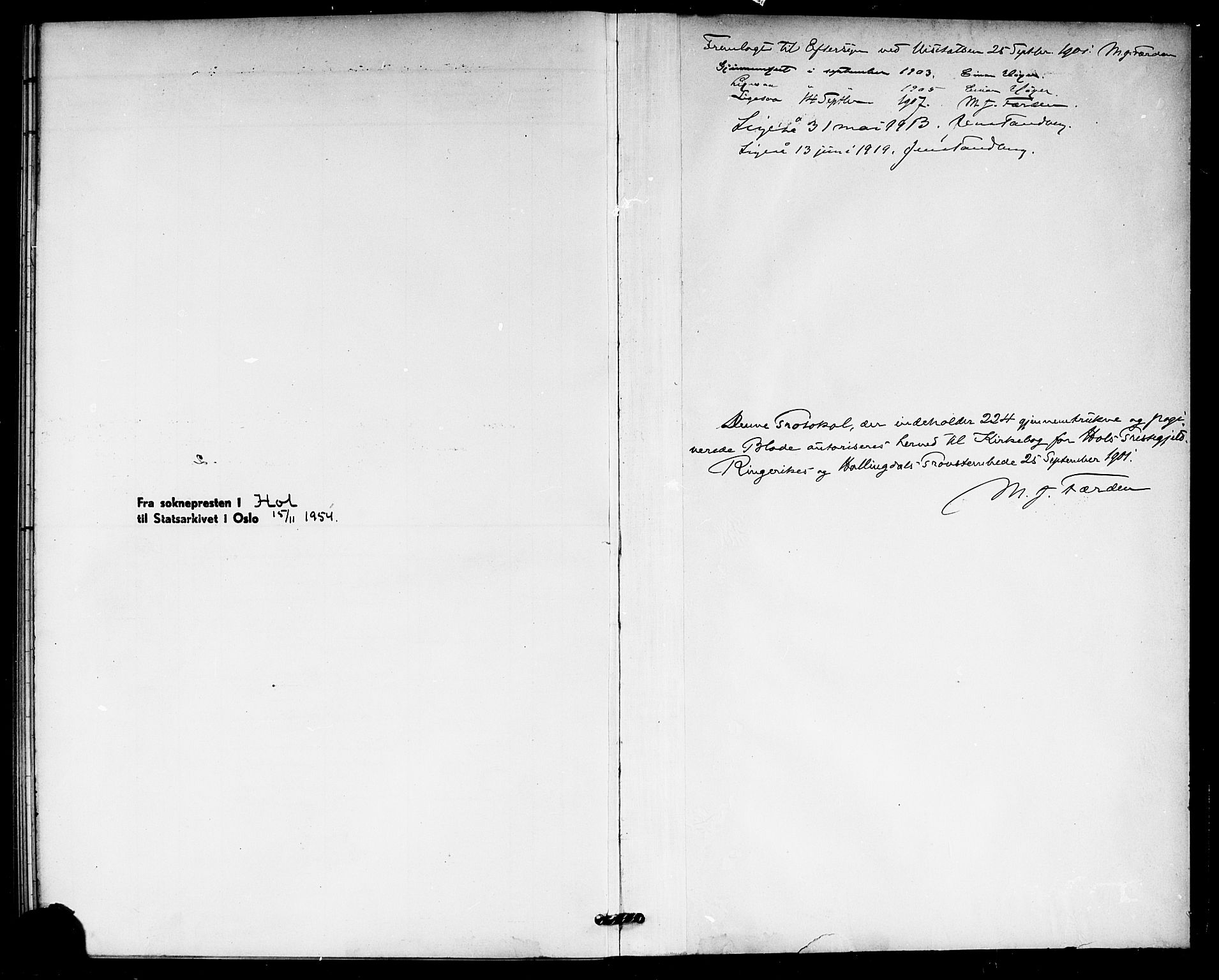 Hol kirkebøker, SAKO/A-227/G/Ga/L0001: Parish register (copy) no. I 1, 1900-1919