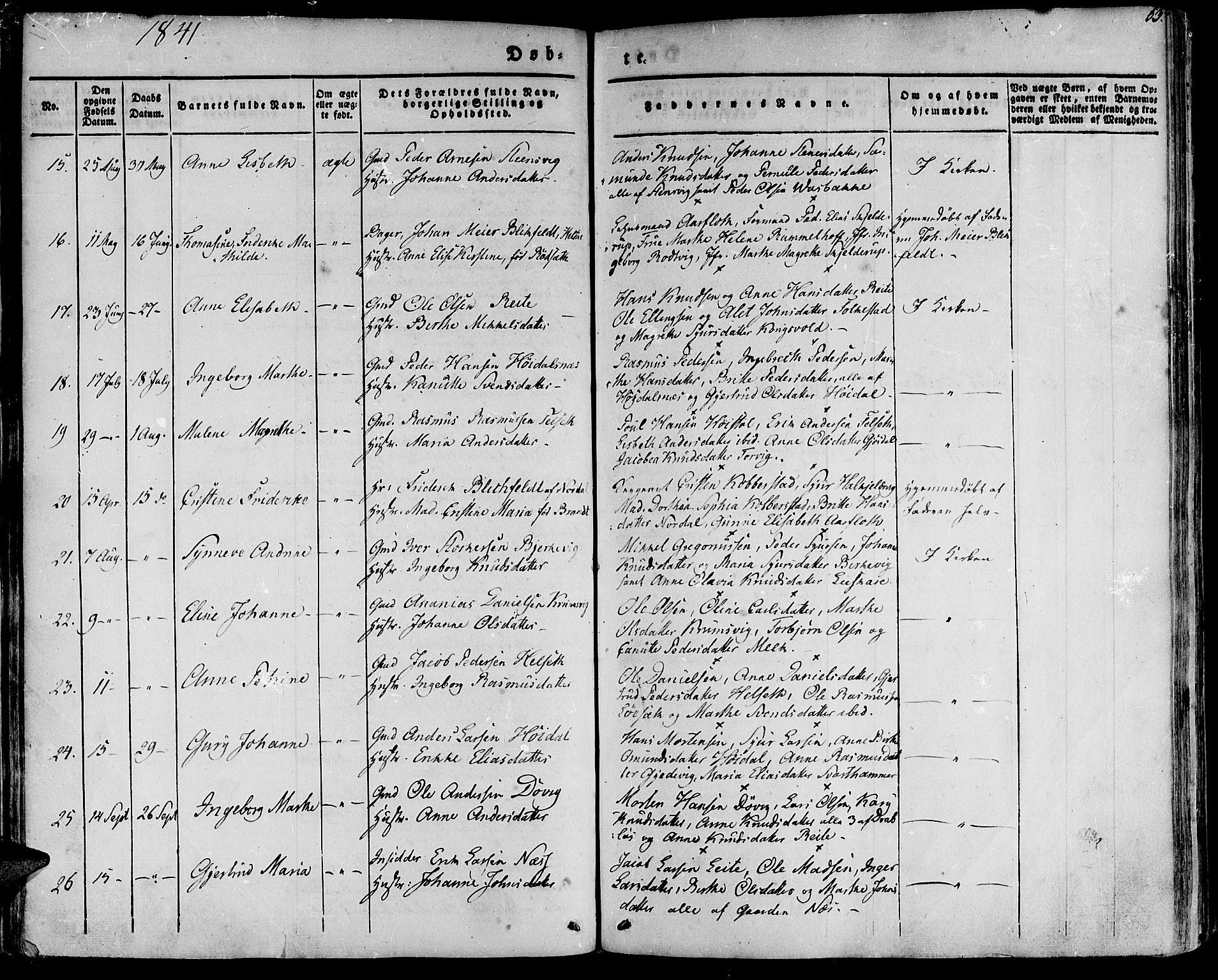 Ministerialprotokoller, klokkerbøker og fødselsregistre - Møre og Romsdal, SAT/A-1454/511/L0139: Parish register (official) no. 511A06, 1831-1850, p. 53