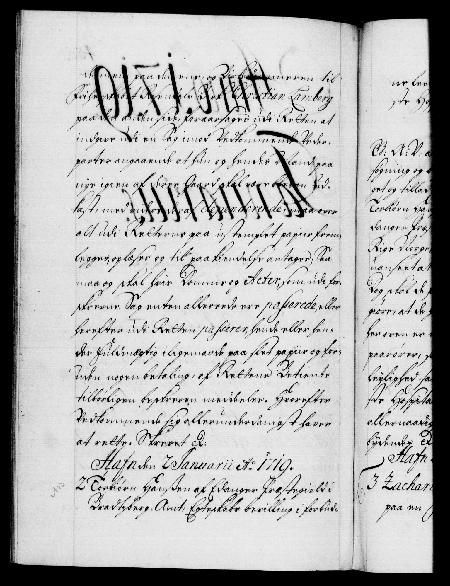 Danske Kanselli 1572-1799, AV/RA-EA-3023/F/Fc/Fca/Fcaa/L0022: Norske registre, 1716-1719, p. 455b