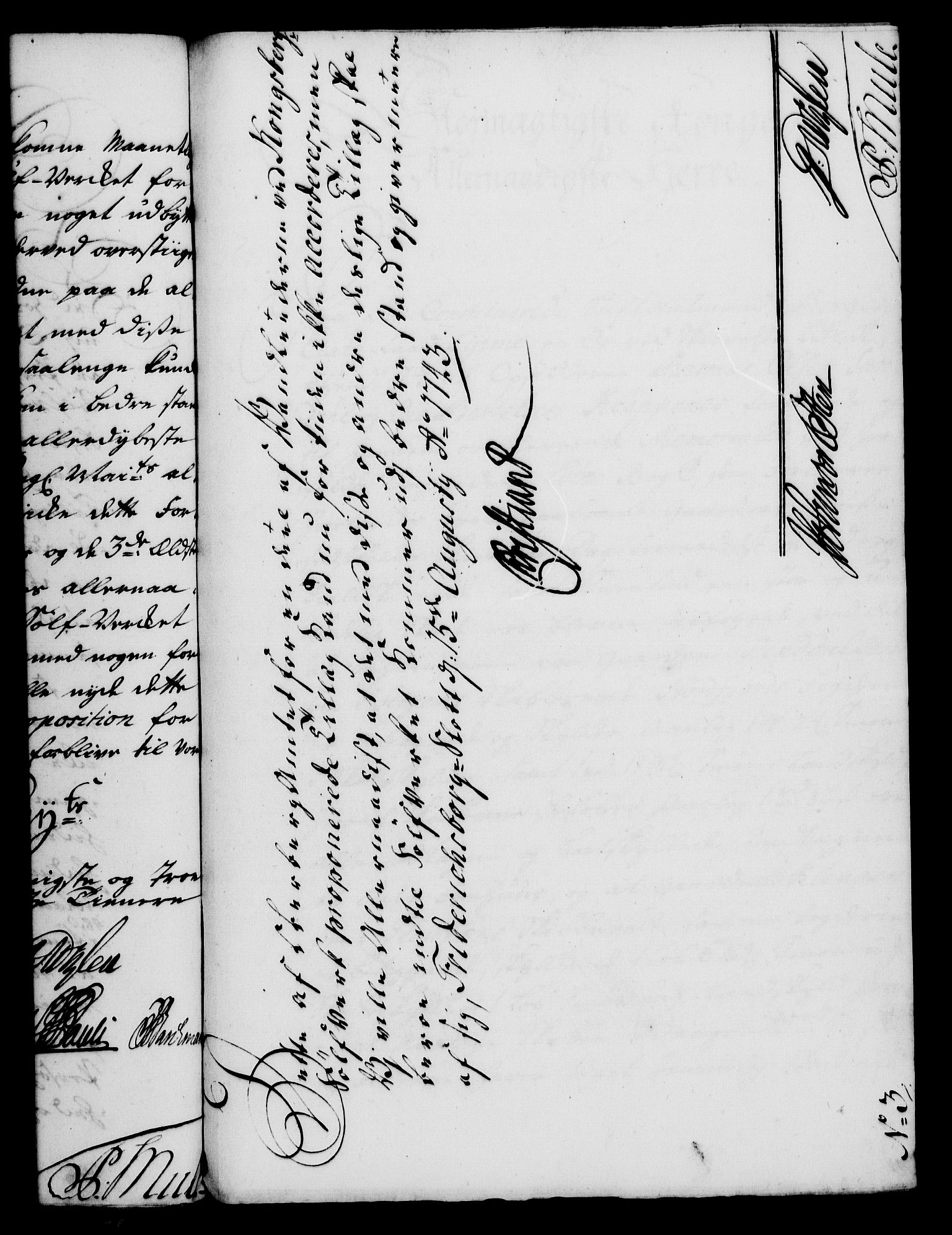 Rentekammeret, Kammerkanselliet, RA/EA-3111/G/Gf/Gfa/L0026: Norsk relasjons- og resolusjonsprotokoll (merket RK 52.26), 1743, p. 526