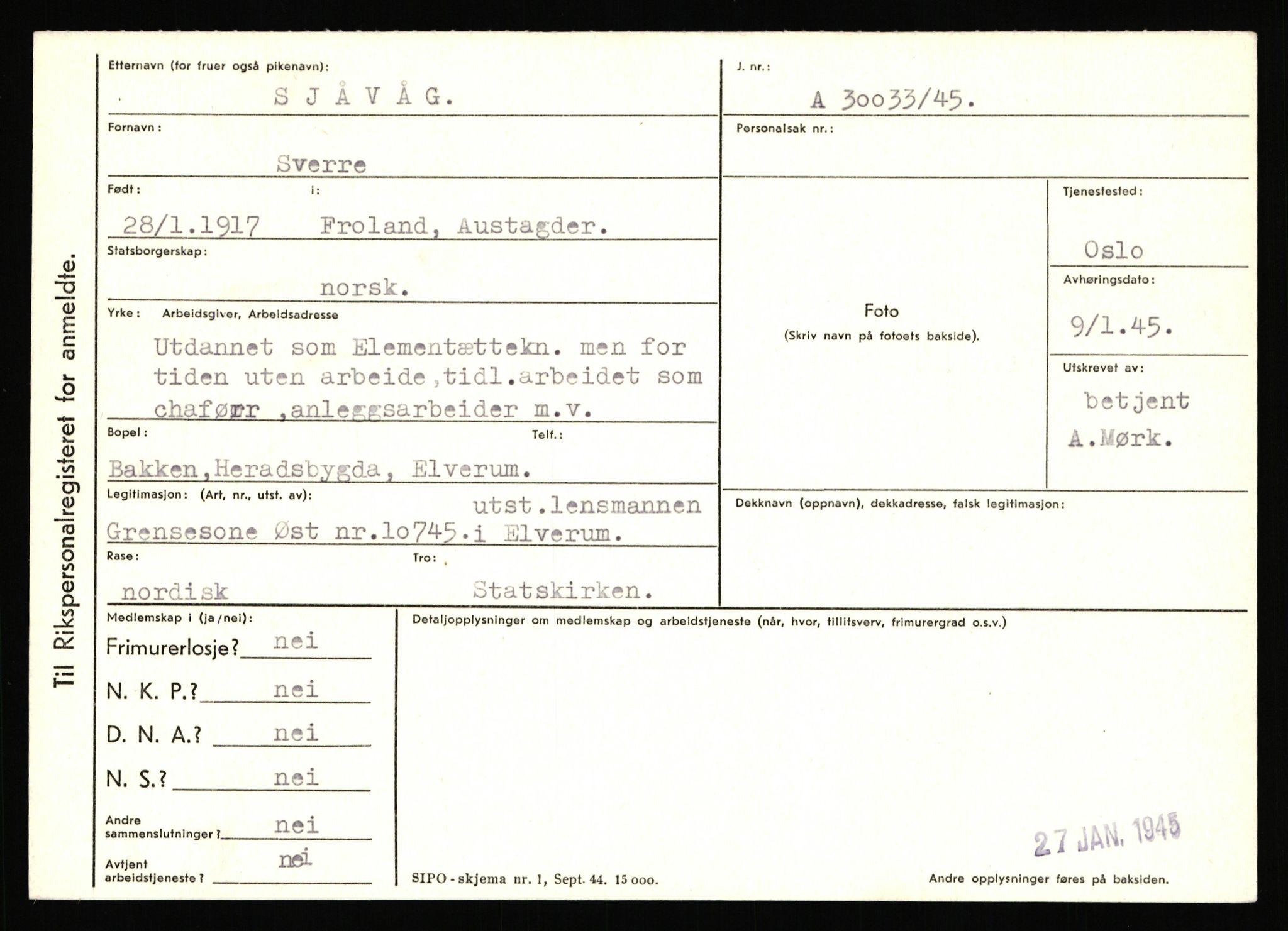 Statspolitiet - Hovedkontoret / Osloavdelingen, AV/RA-S-1329/C/Ca/L0014: Seterlien - Svartås, 1943-1945, p. 438