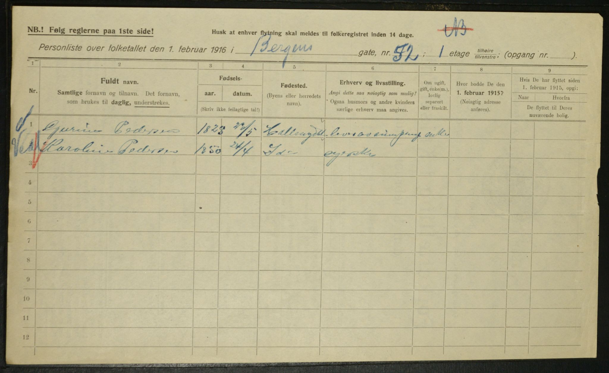 OBA, Municipal Census 1916 for Kristiania, 1916, p. 4064