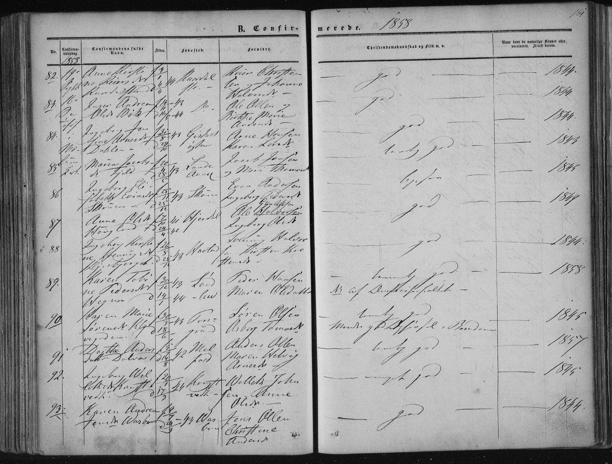Solum kirkebøker, SAKO/A-306/F/Fa/L0007: Parish register (official) no. I 7, 1856-1864, p. 161