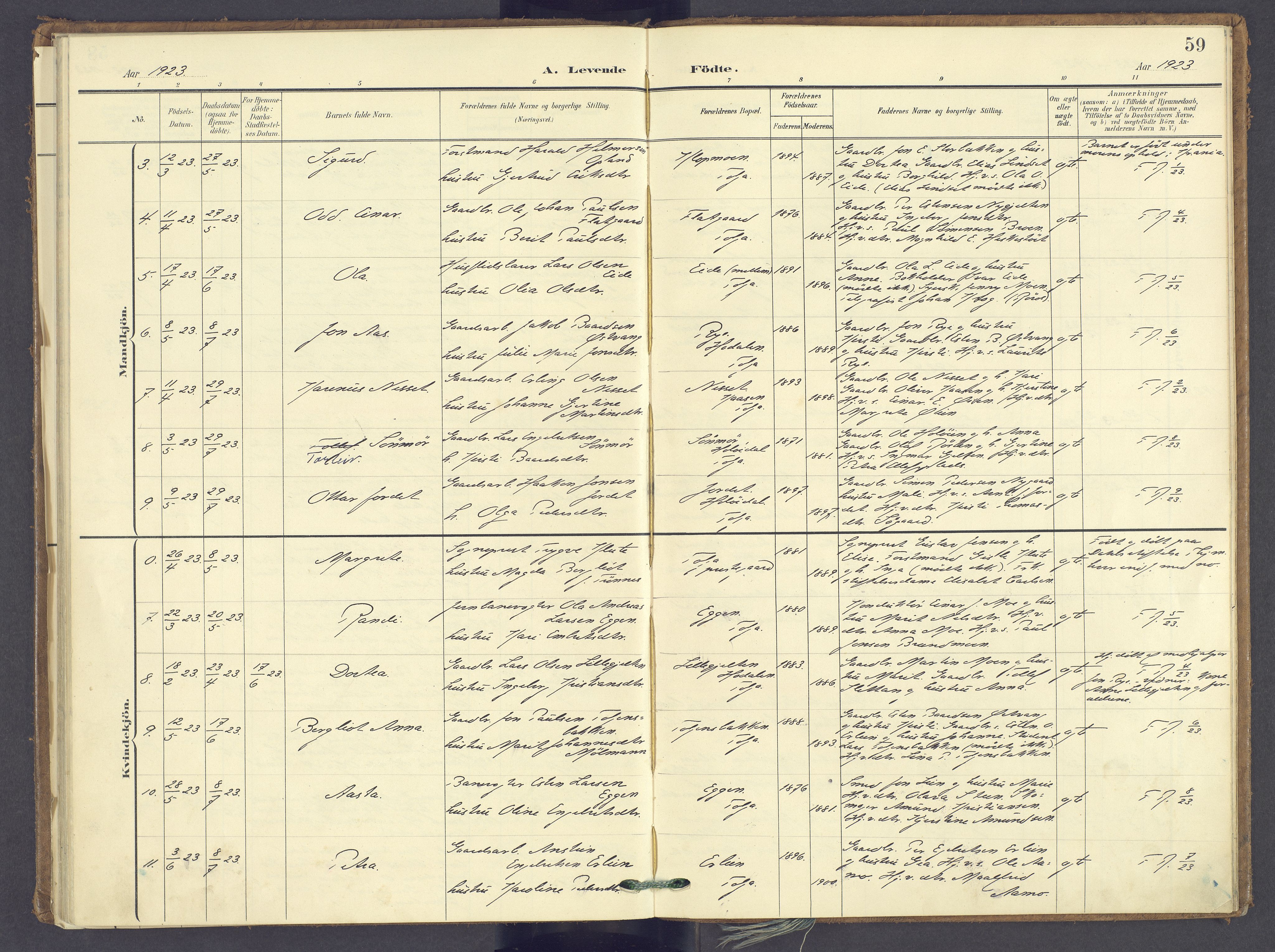 Tolga prestekontor, AV/SAH-PREST-062/K/L0014: Parish register (official) no. 14, 1903-1929, p. 59