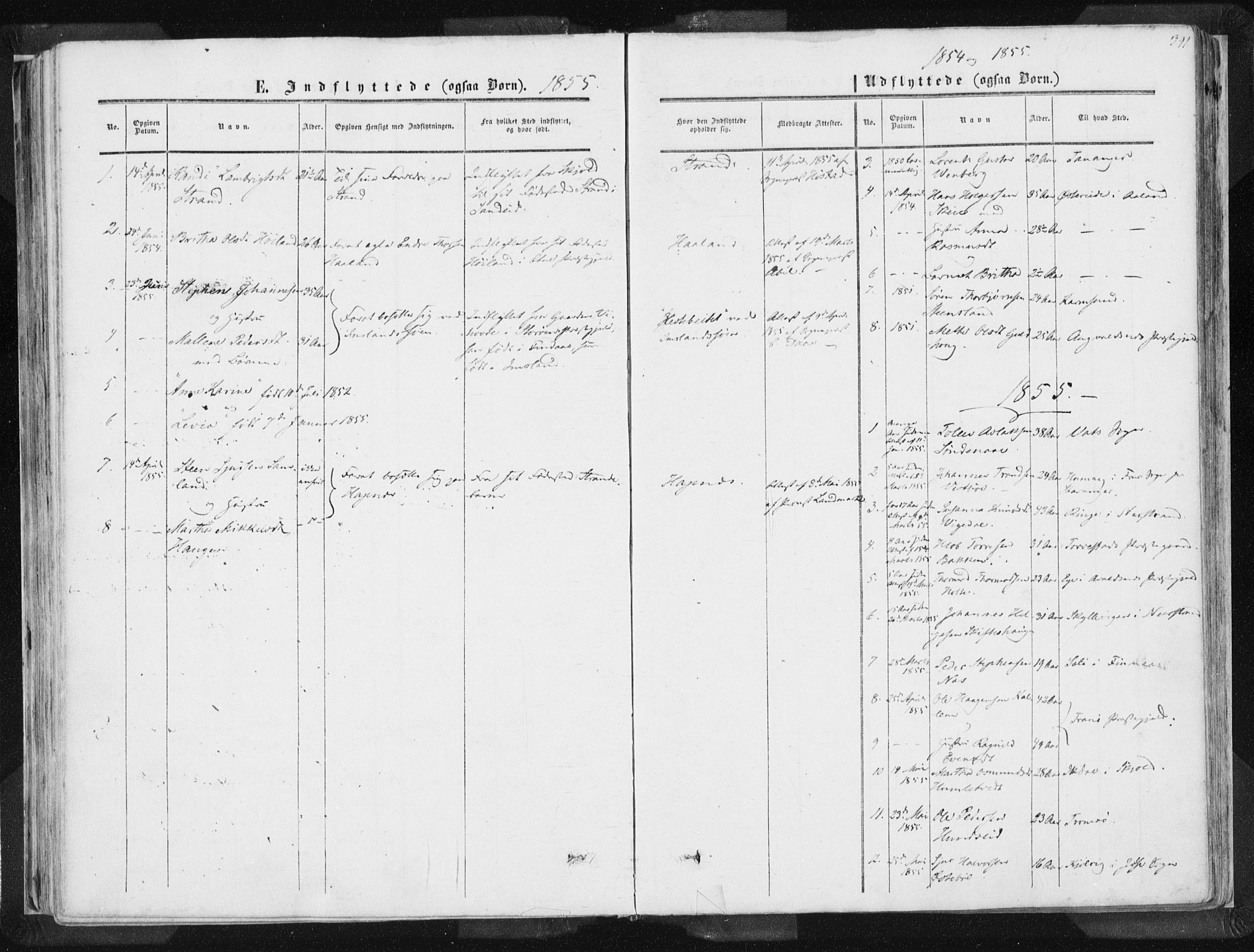 Vikedal sokneprestkontor, SAST/A-101840/01/IV: Parish register (official) no. A 6.2, 1851-1867, p. 391