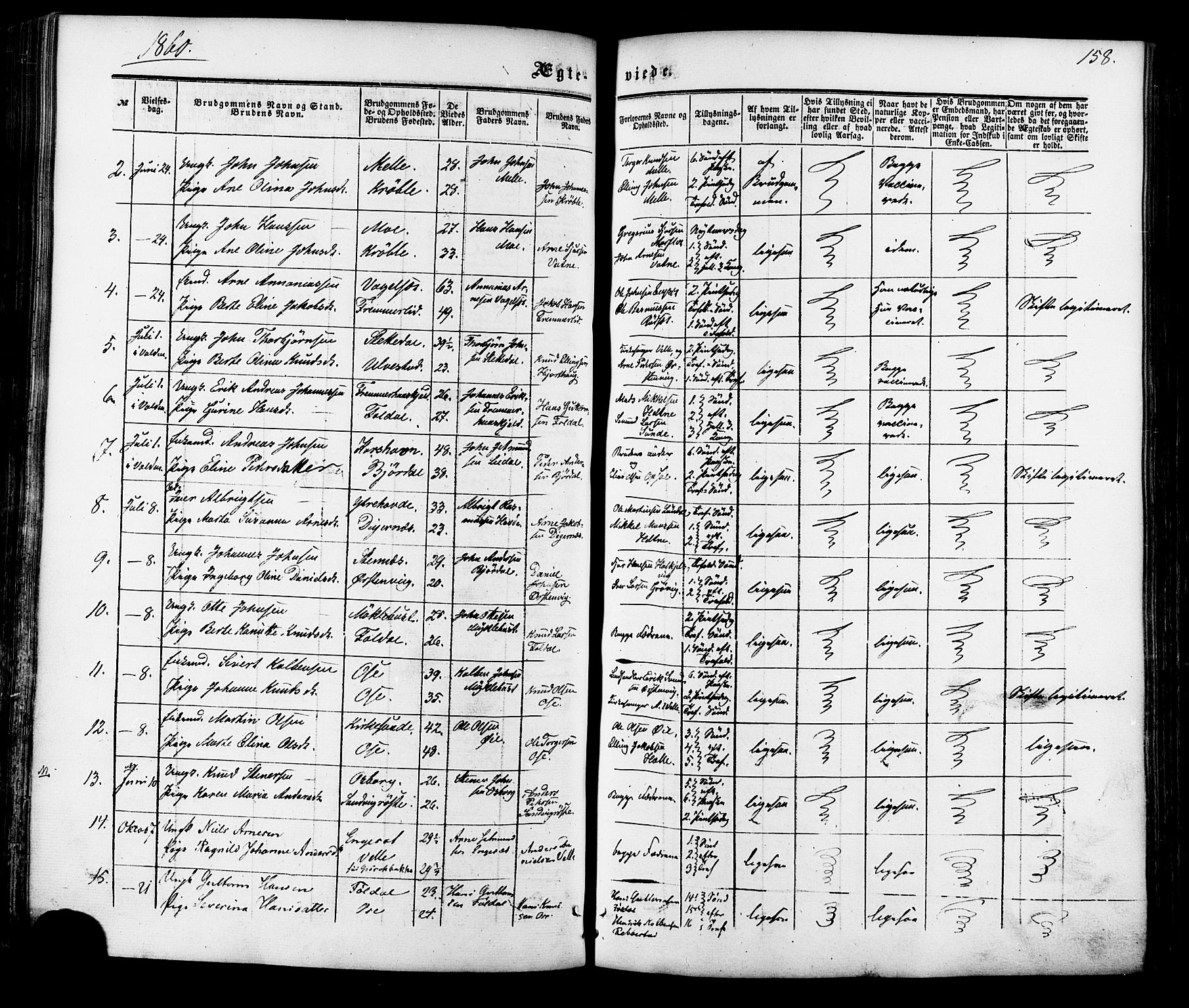 Ministerialprotokoller, klokkerbøker og fødselsregistre - Møre og Romsdal, AV/SAT-A-1454/513/L0175: Parish register (official) no. 513A02, 1856-1877, p. 158