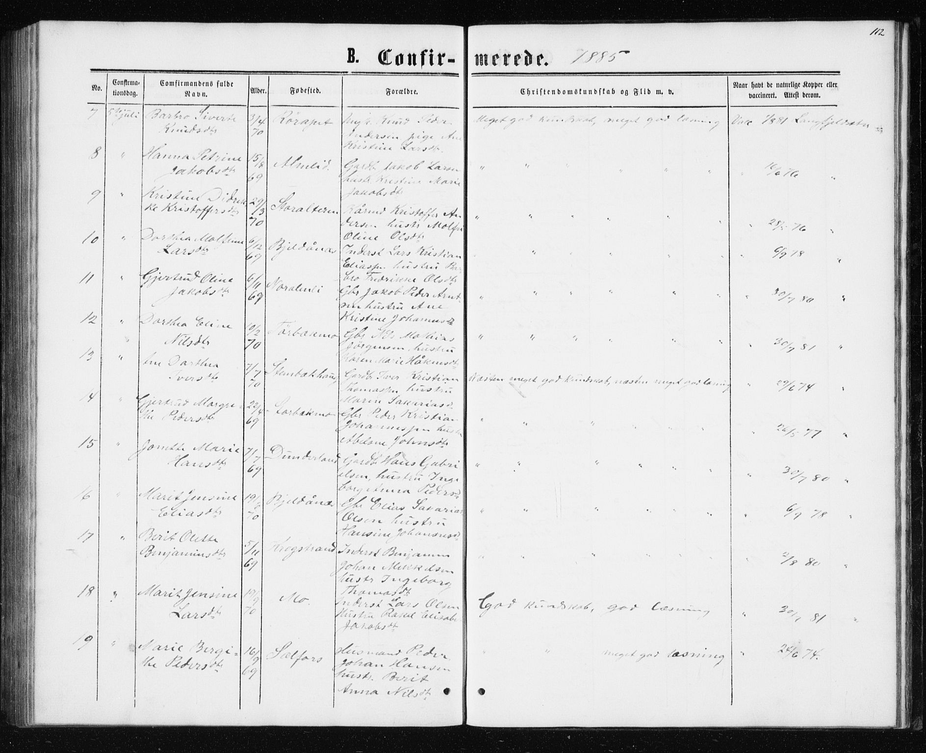 Ministerialprotokoller, klokkerbøker og fødselsregistre - Nordland, SAT/A-1459/827/L0416: Parish register (copy) no. 827C05, 1865-1886, p. 112