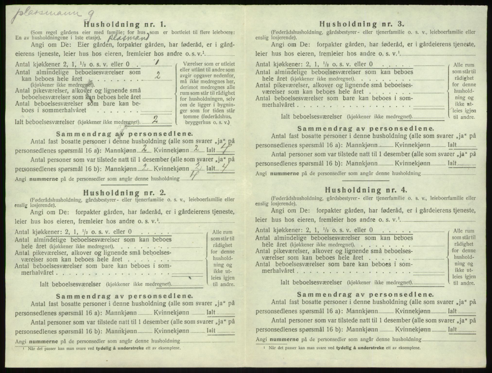 SAB, 1920 census for Kyrkjebø, 1920, p. 148