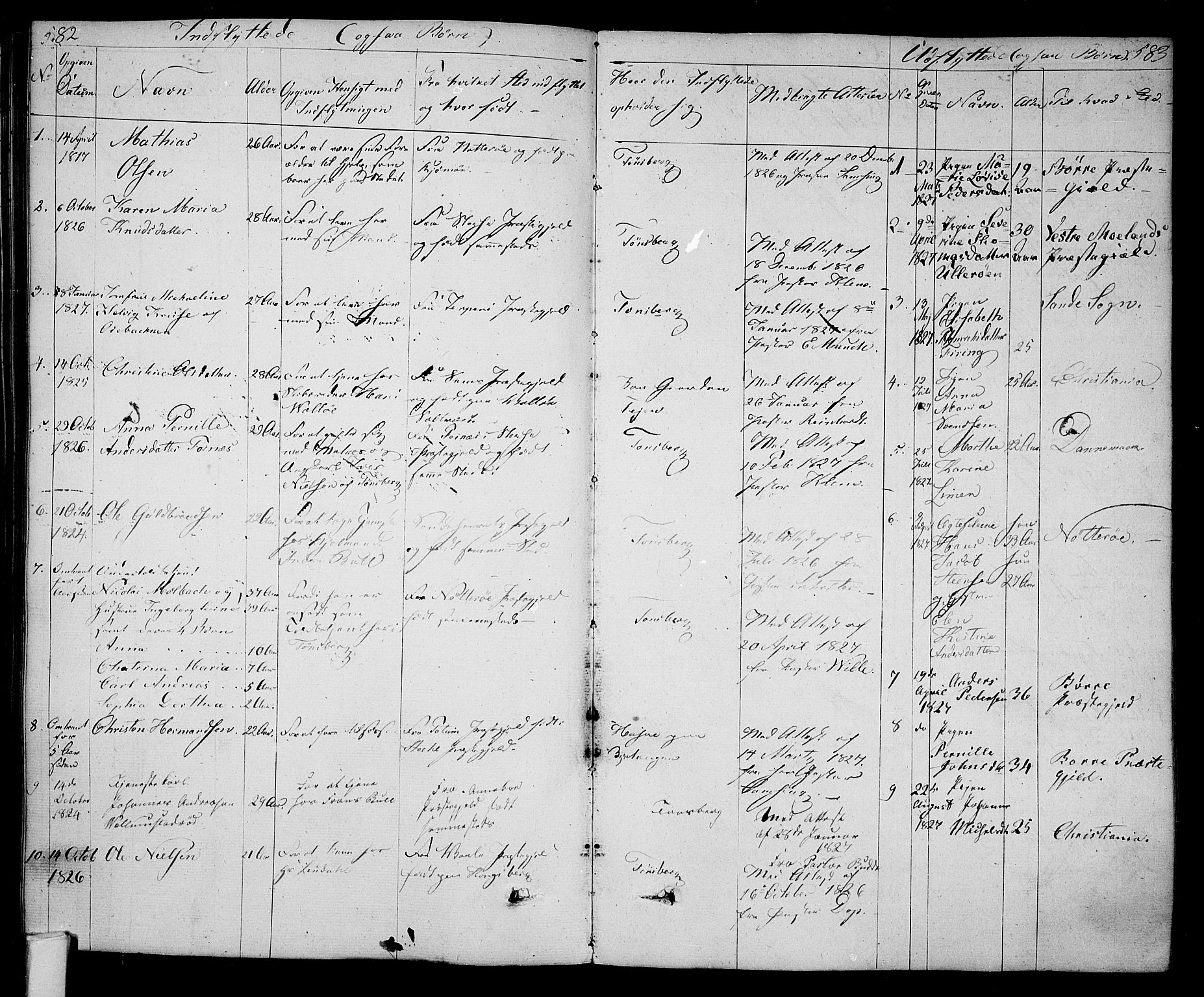 Tønsberg kirkebøker, AV/SAKO-A-330/F/Fa/L0005: Parish register (official) no. I 5, 1827-1836, p. 582-583