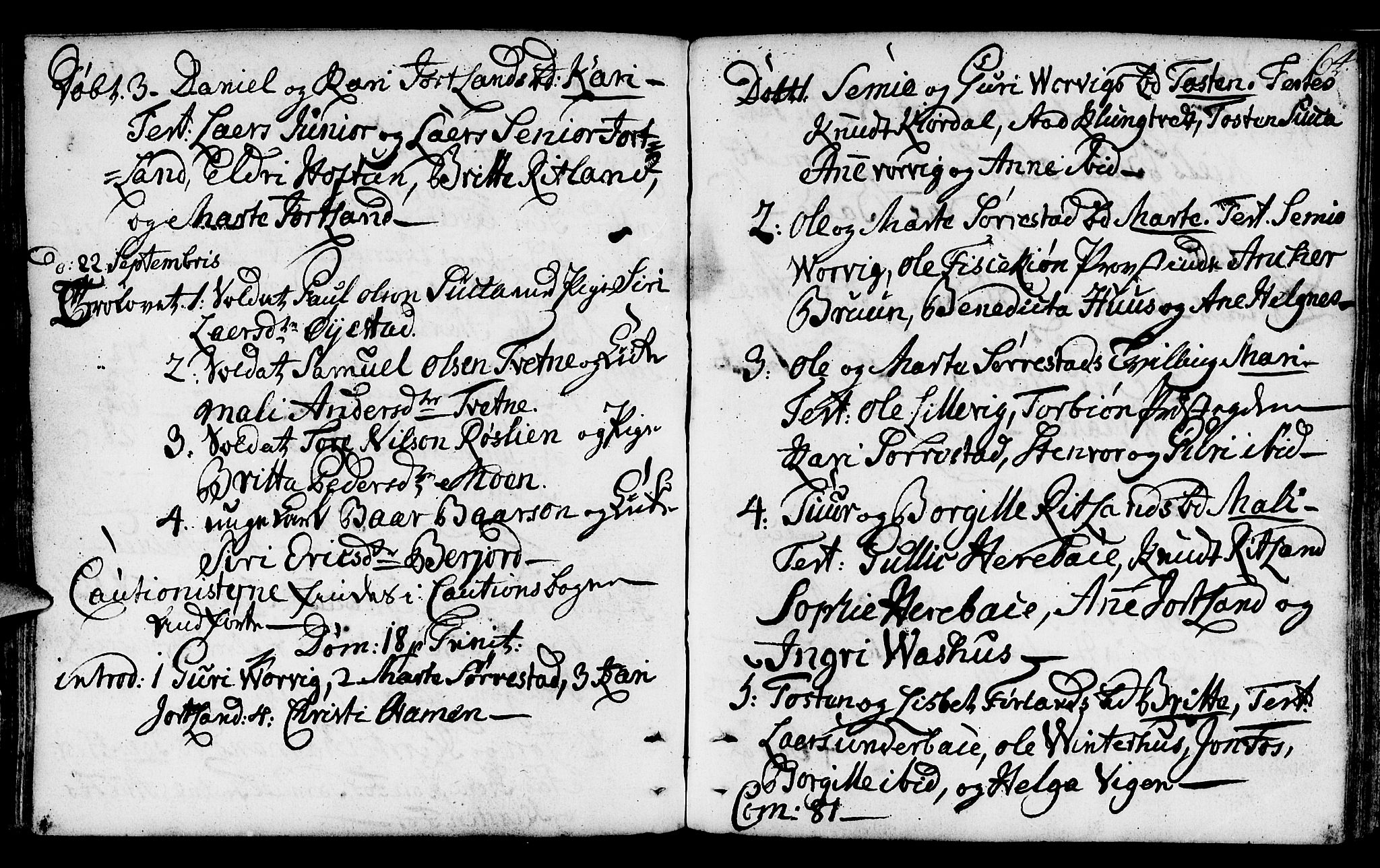 Suldal sokneprestkontor, SAST/A-101845/01/IV/L0003: Parish register (official) no. A 3, 1780-1800, p. 64