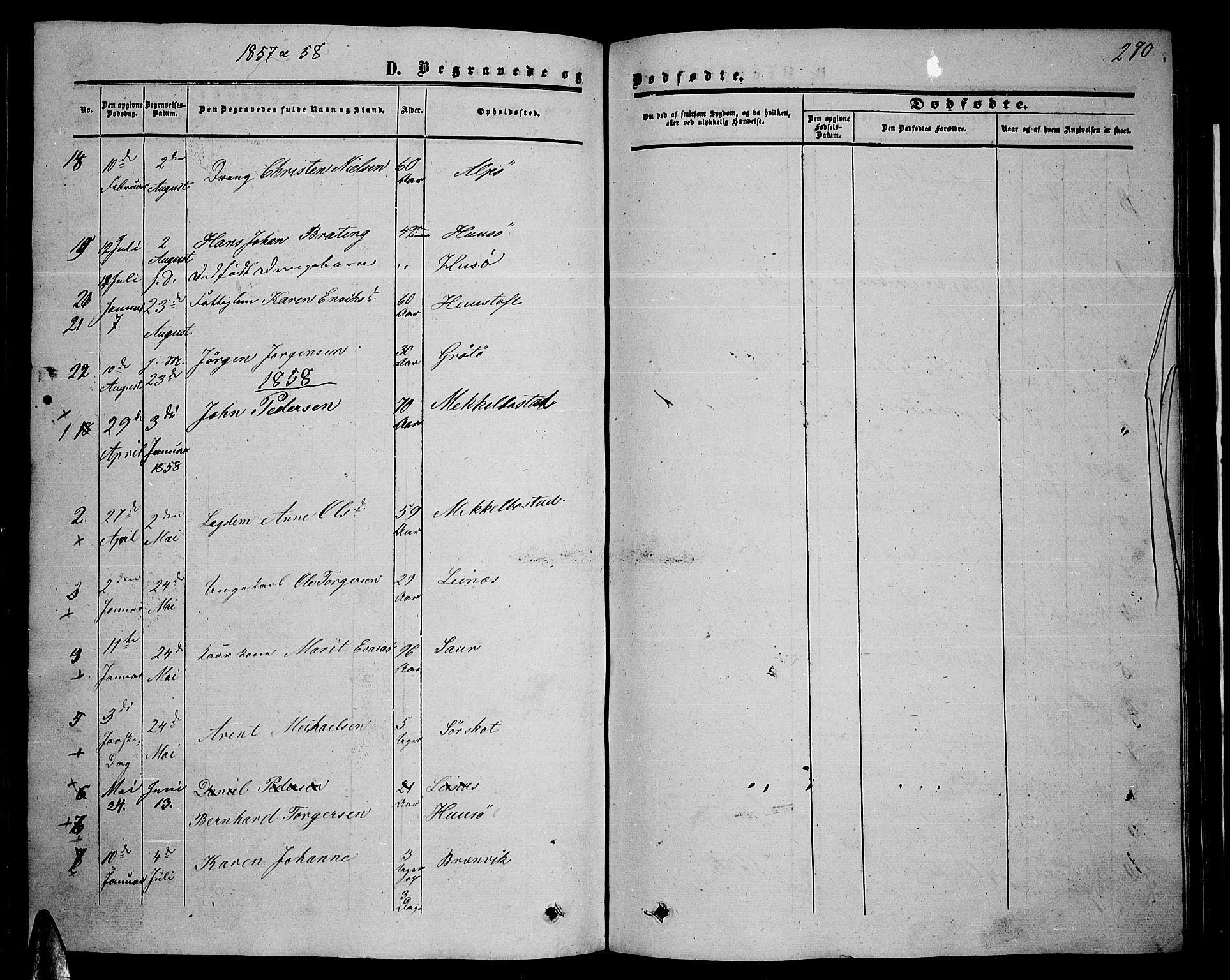 Ministerialprotokoller, klokkerbøker og fødselsregistre - Nordland, SAT/A-1459/857/L0827: Parish register (copy) no. 857C02, 1852-1879, p. 270