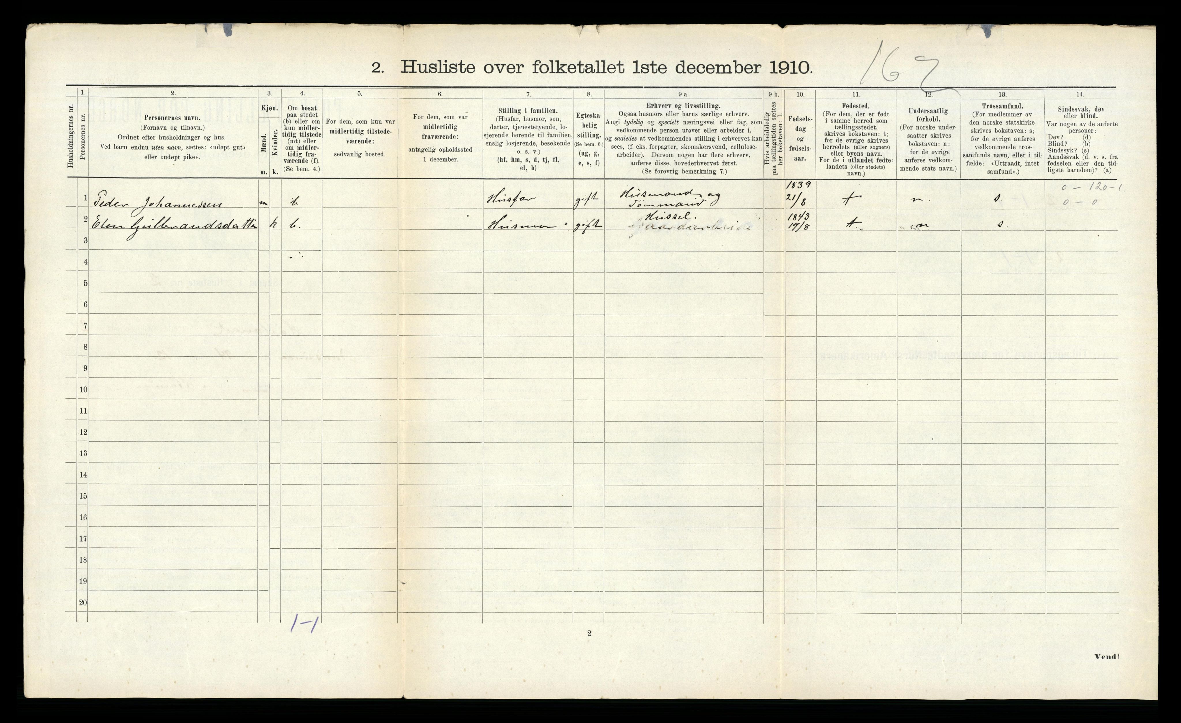 RA, 1910 census for Høylandet, 1910, p. 83