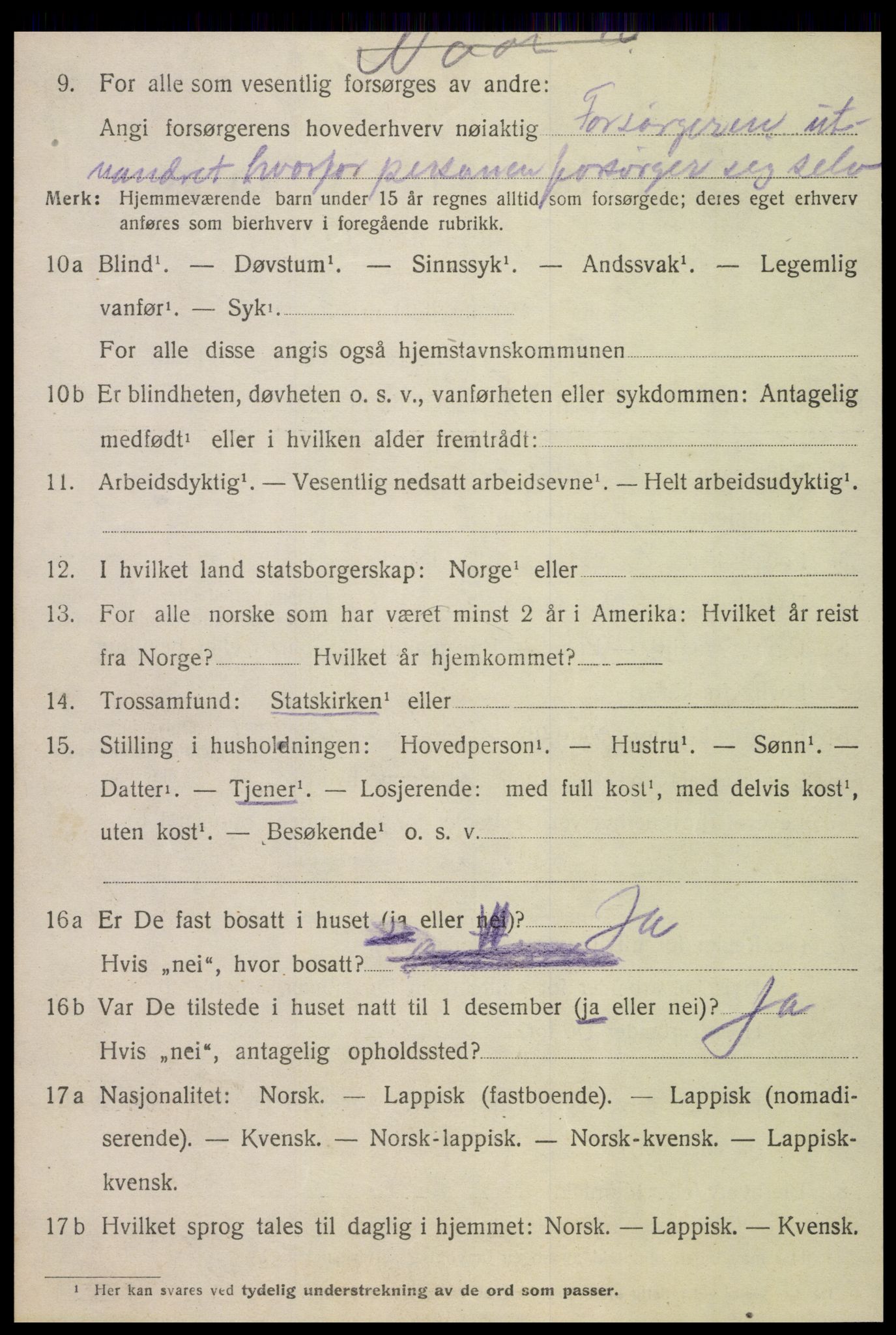 SAT, 1920 census for Grong, 1920, p. 2572