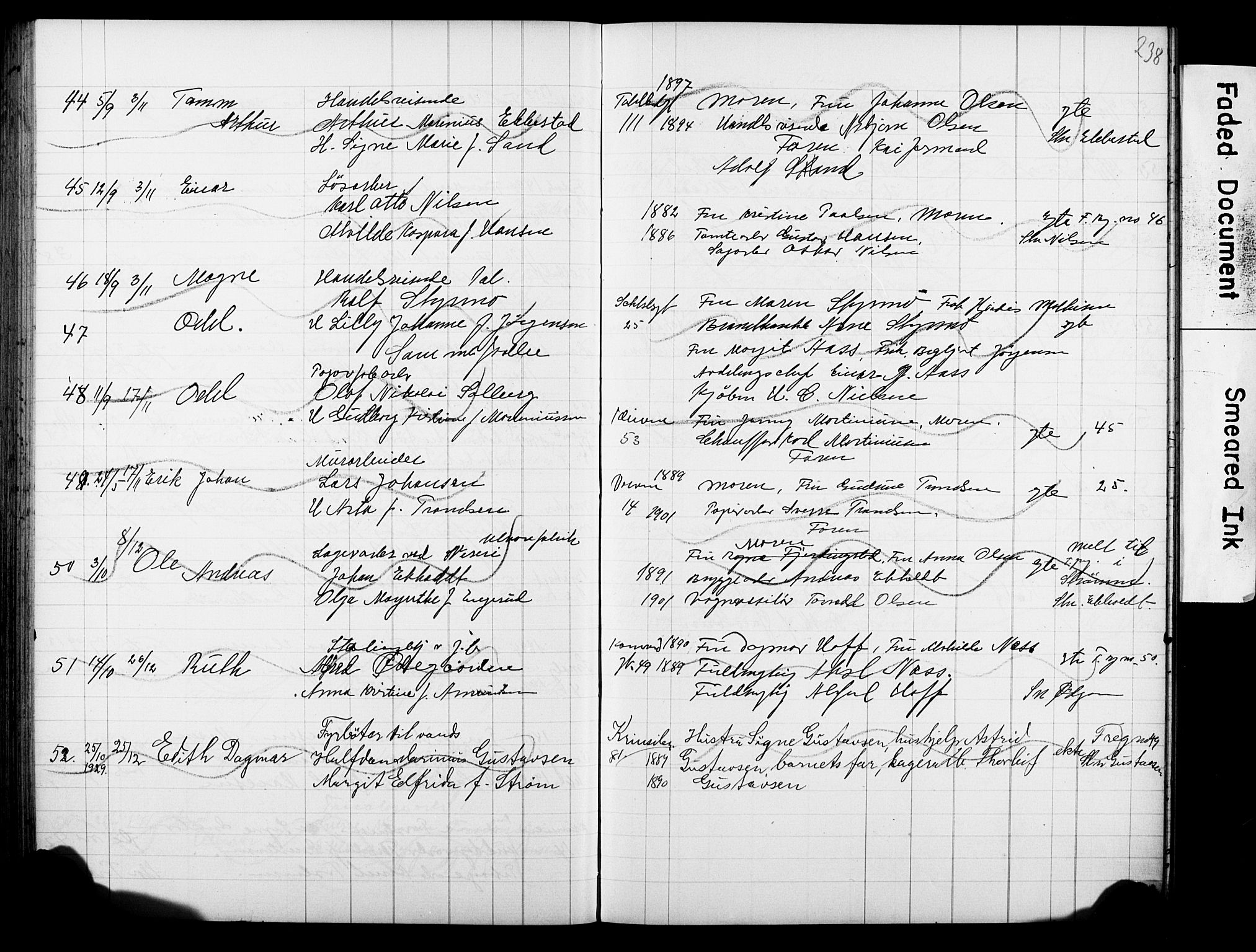 Strømsø kirkebøker, AV/SAKO-A-246/Y/Ya/L0007: Parish register draft no. I 7, 1915-1932, p. 238