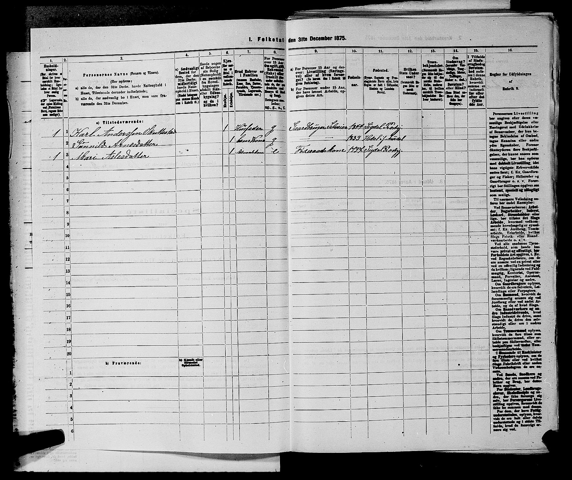 SAKO, 1875 census for 0626P Lier, 1875, p. 2298