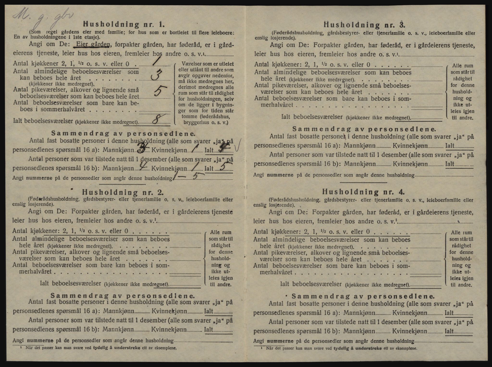 SAT, 1920 census for Ørland, 1920, p. 46