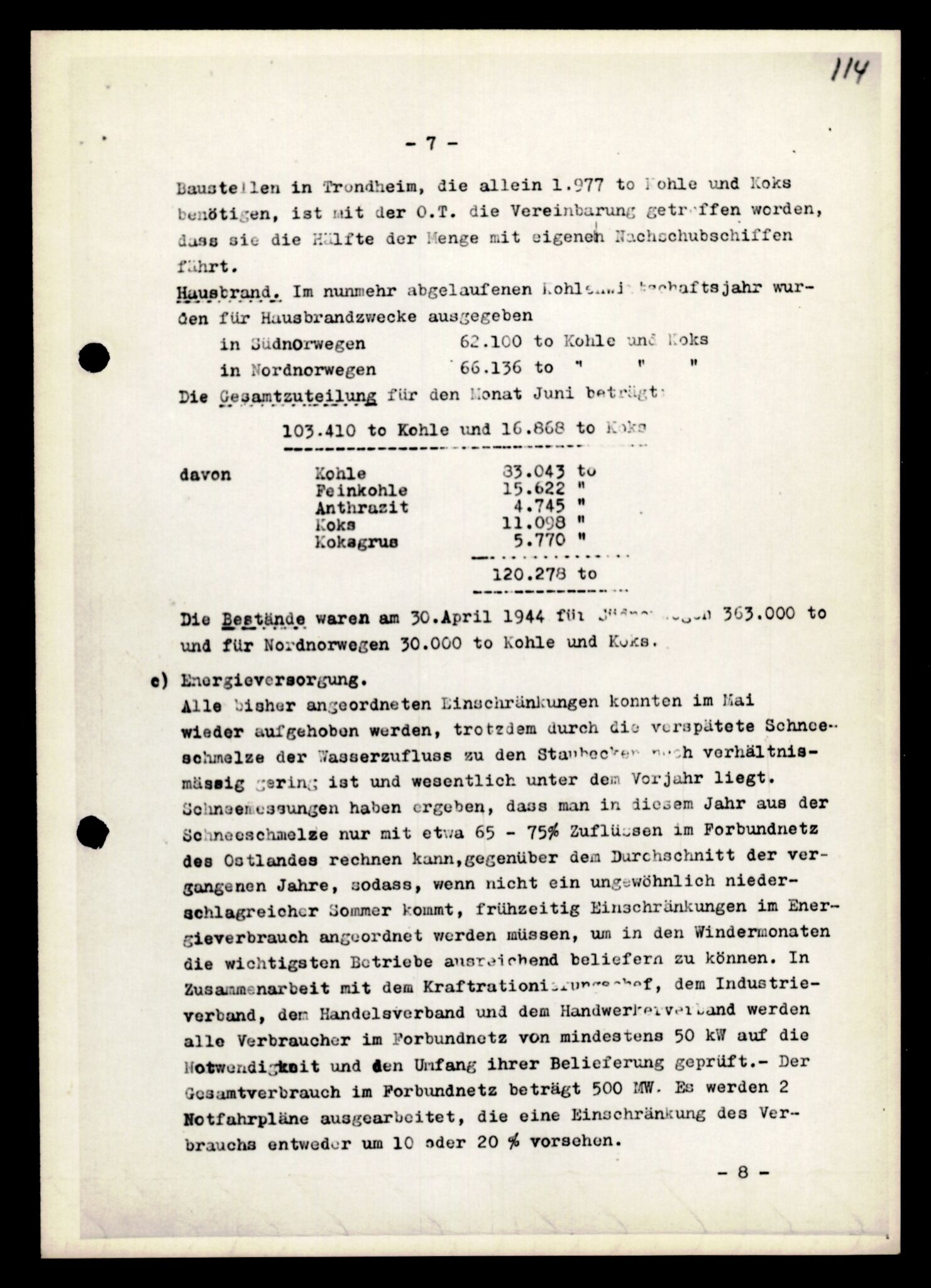 Forsvarets Overkommando. 2 kontor. Arkiv 11.4. Spredte tyske arkivsaker, AV/RA-RAFA-7031/D/Dar/Darb/L0004: Reichskommissariat - Hauptabteilung Vervaltung og Hauptabteilung Volkswirtschaft, 1940-1945, p. 1131