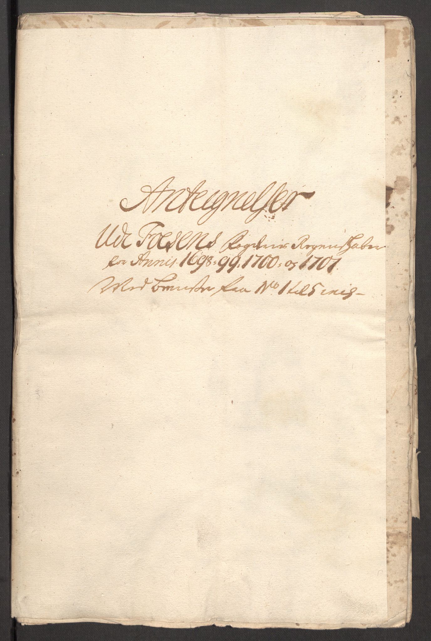 Rentekammeret inntil 1814, Reviderte regnskaper, Fogderegnskap, AV/RA-EA-4092/R57/L3854: Fogderegnskap Fosen, 1700-1701, p. 396