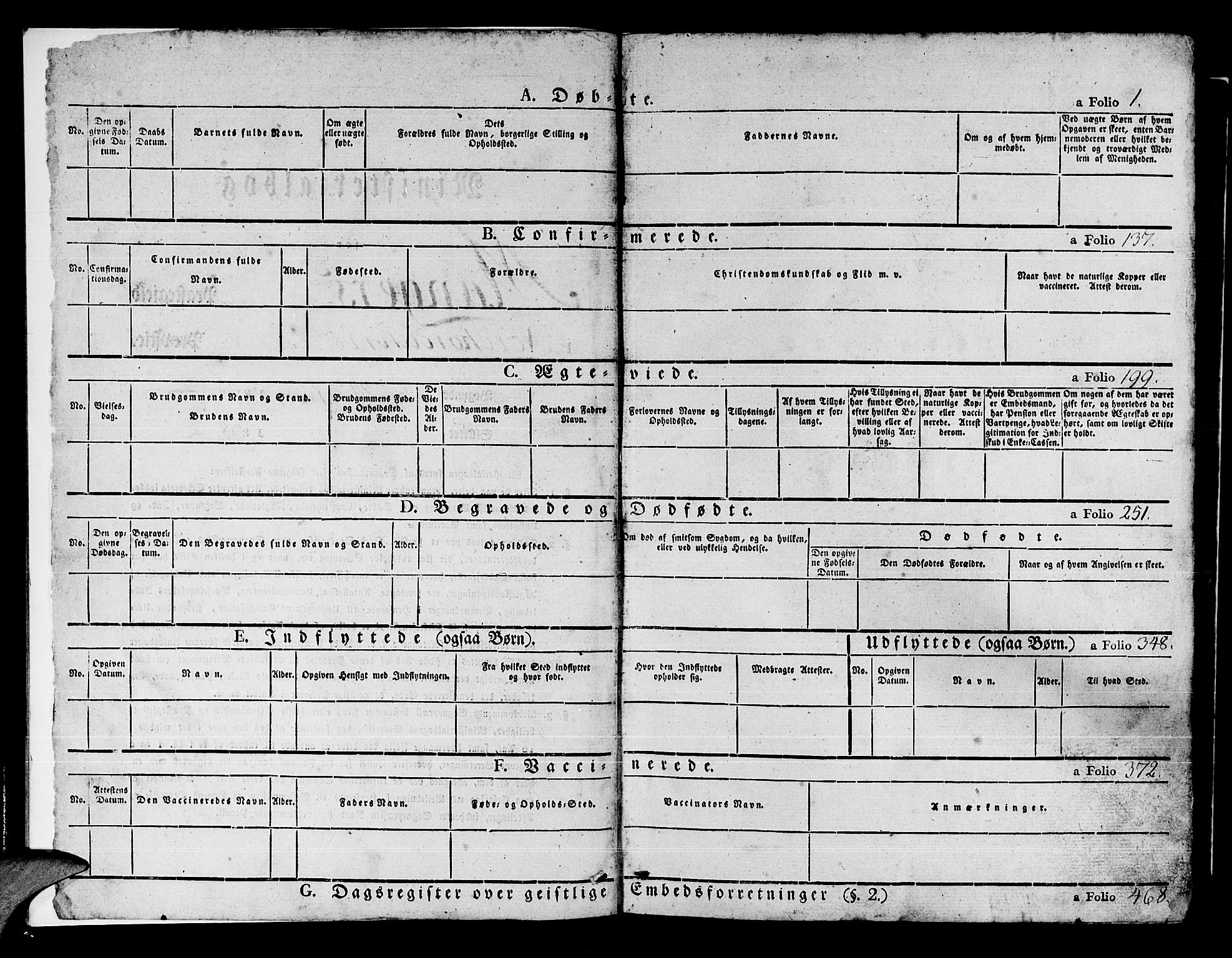 Manger sokneprestembete, AV/SAB-A-76801/H/Haa: Parish register (official) no. A 4, 1824-1838