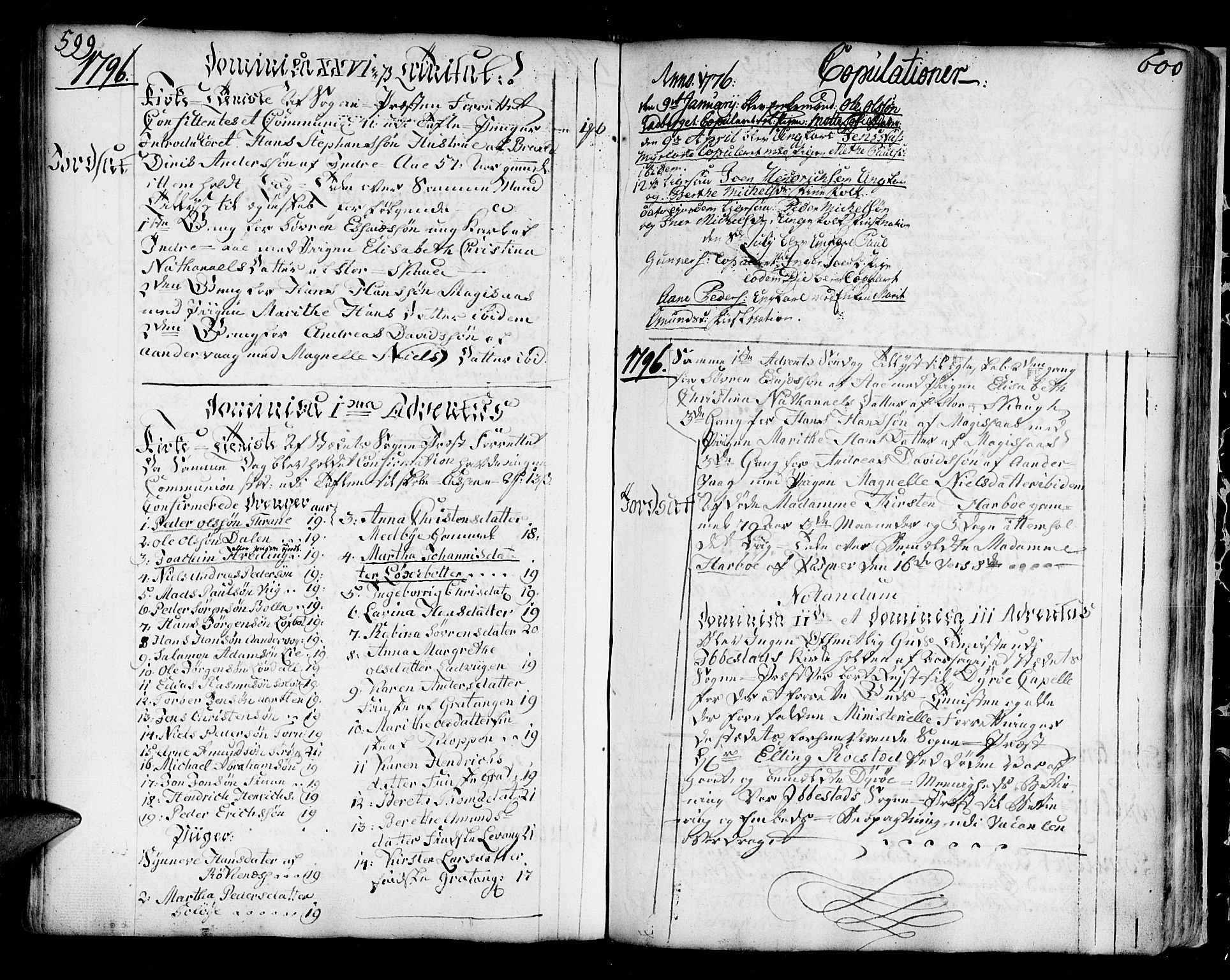 Ibestad sokneprestembete, SATØ/S-0077/H/Ha/Haa/L0003kirke: Parish register (official) no. 3, 1776-1801, p. 599-600