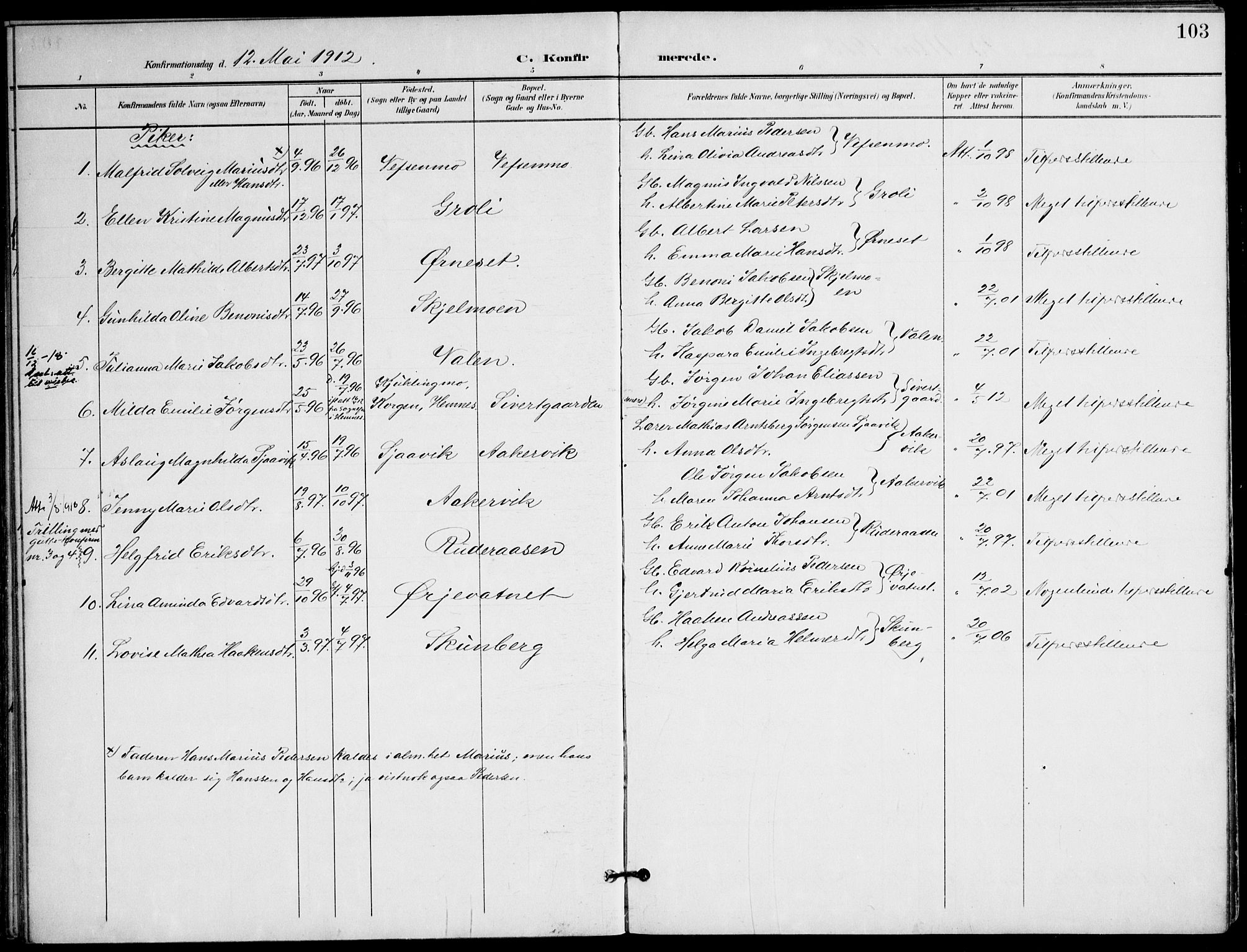 Ministerialprotokoller, klokkerbøker og fødselsregistre - Nordland, AV/SAT-A-1459/823/L0326: Parish register (official) no. 823A03, 1899-1919, p. 103