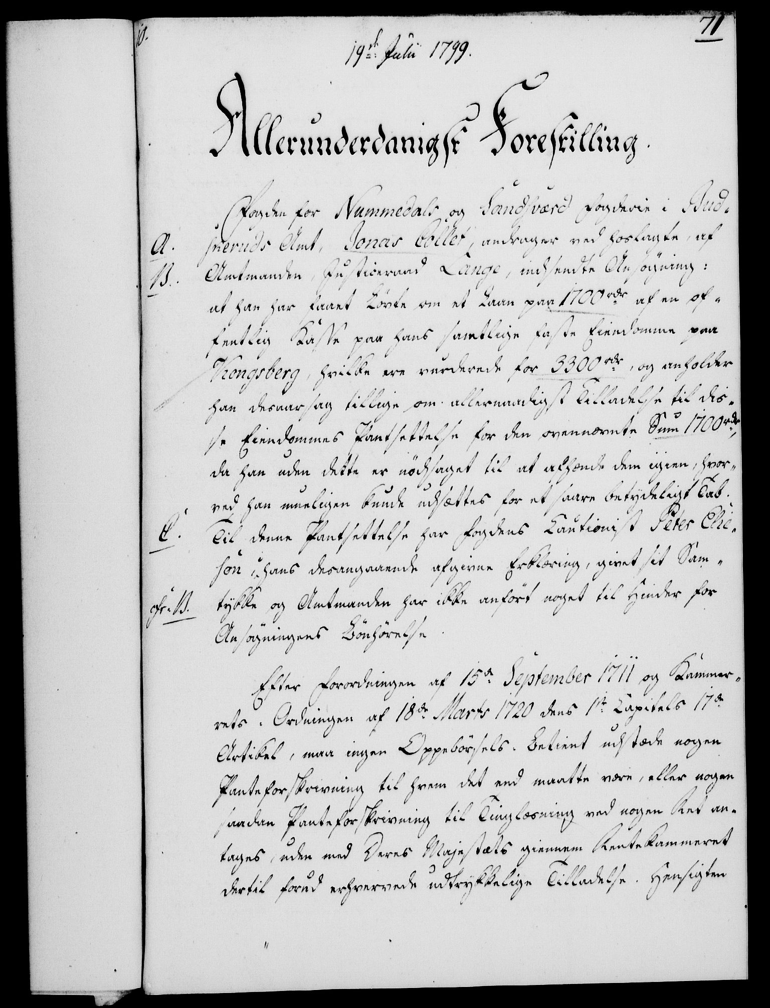 Rentekammeret, Kammerkanselliet, RA/EA-3111/G/Gf/Gfa/L0081: Norsk relasjons- og resolusjonsprotokoll (merket RK 52.81), 1799, p. 448