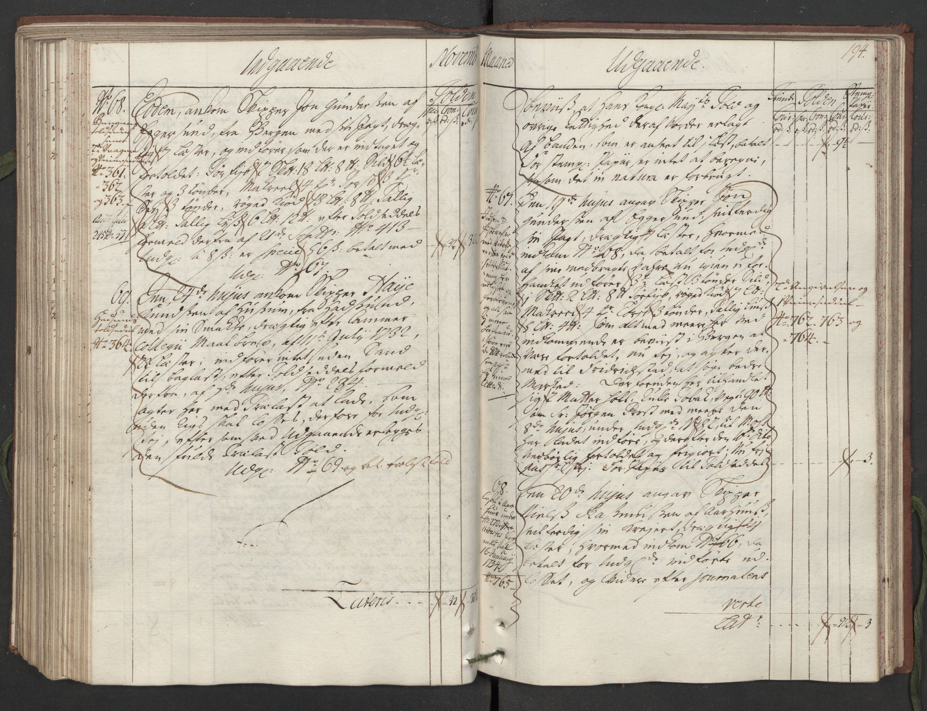 Generaltollkammeret, tollregnskaper, AV/RA-EA-5490/R05/L0014/0001: Tollregnskaper Moss, Son, Krokstad / Hovedtollbok, 1733, p. 193b-194a