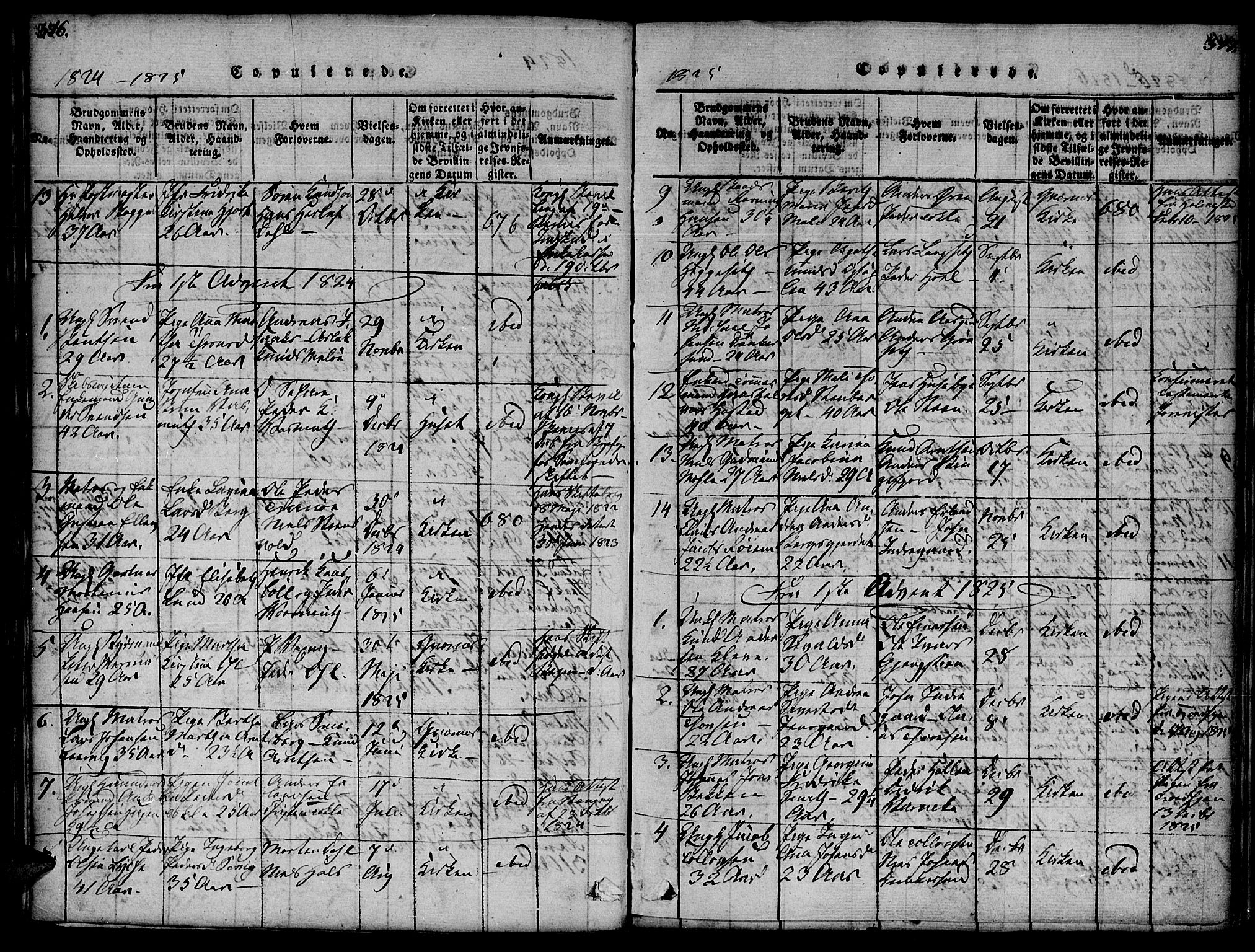 Ministerialprotokoller, klokkerbøker og fødselsregistre - Møre og Romsdal, AV/SAT-A-1454/572/L0842: Parish register (official) no. 572A05, 1819-1832, p. 376-377