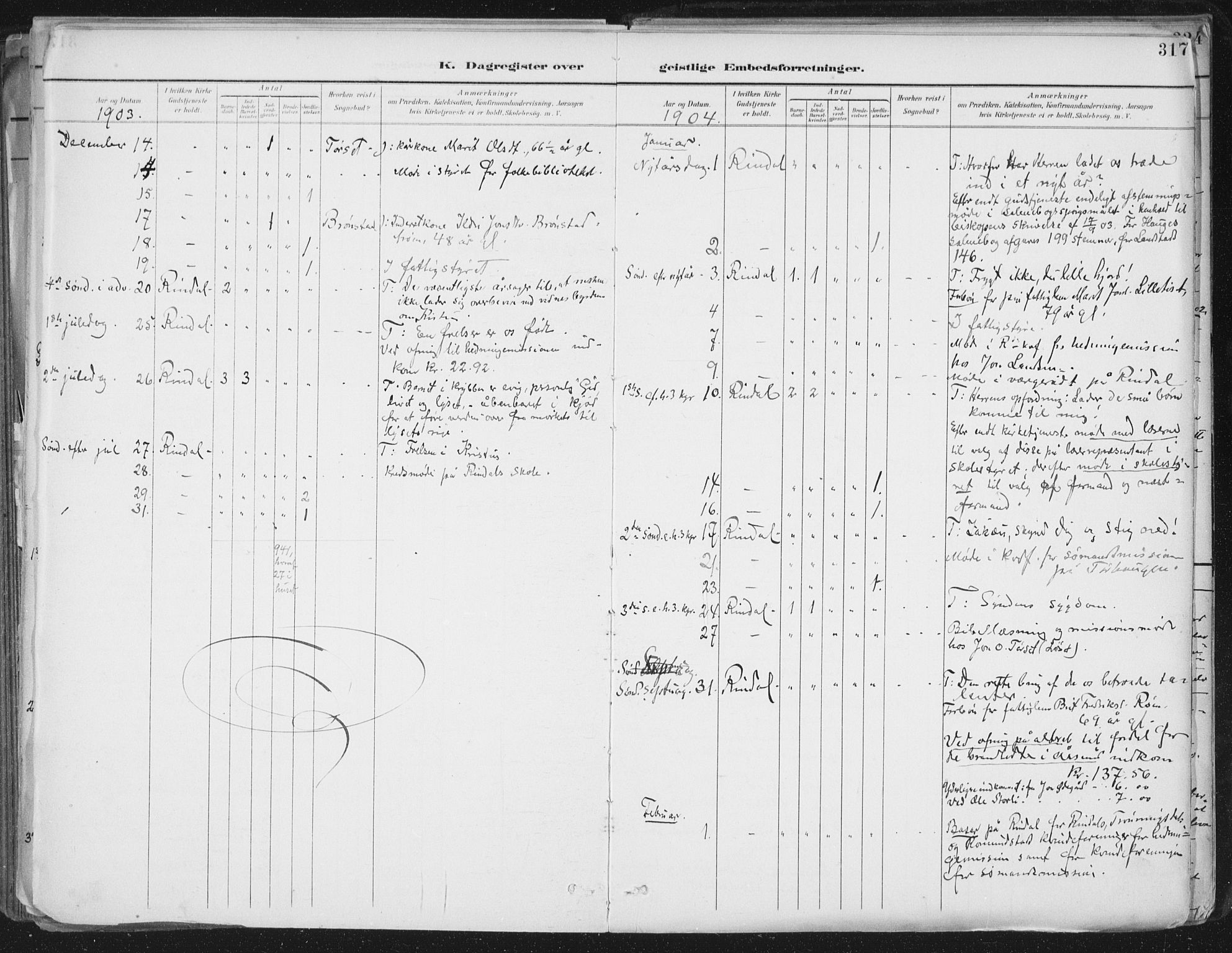 Ministerialprotokoller, klokkerbøker og fødselsregistre - Møre og Romsdal, SAT/A-1454/598/L1072: Parish register (official) no. 598A06, 1896-1910, p. 317