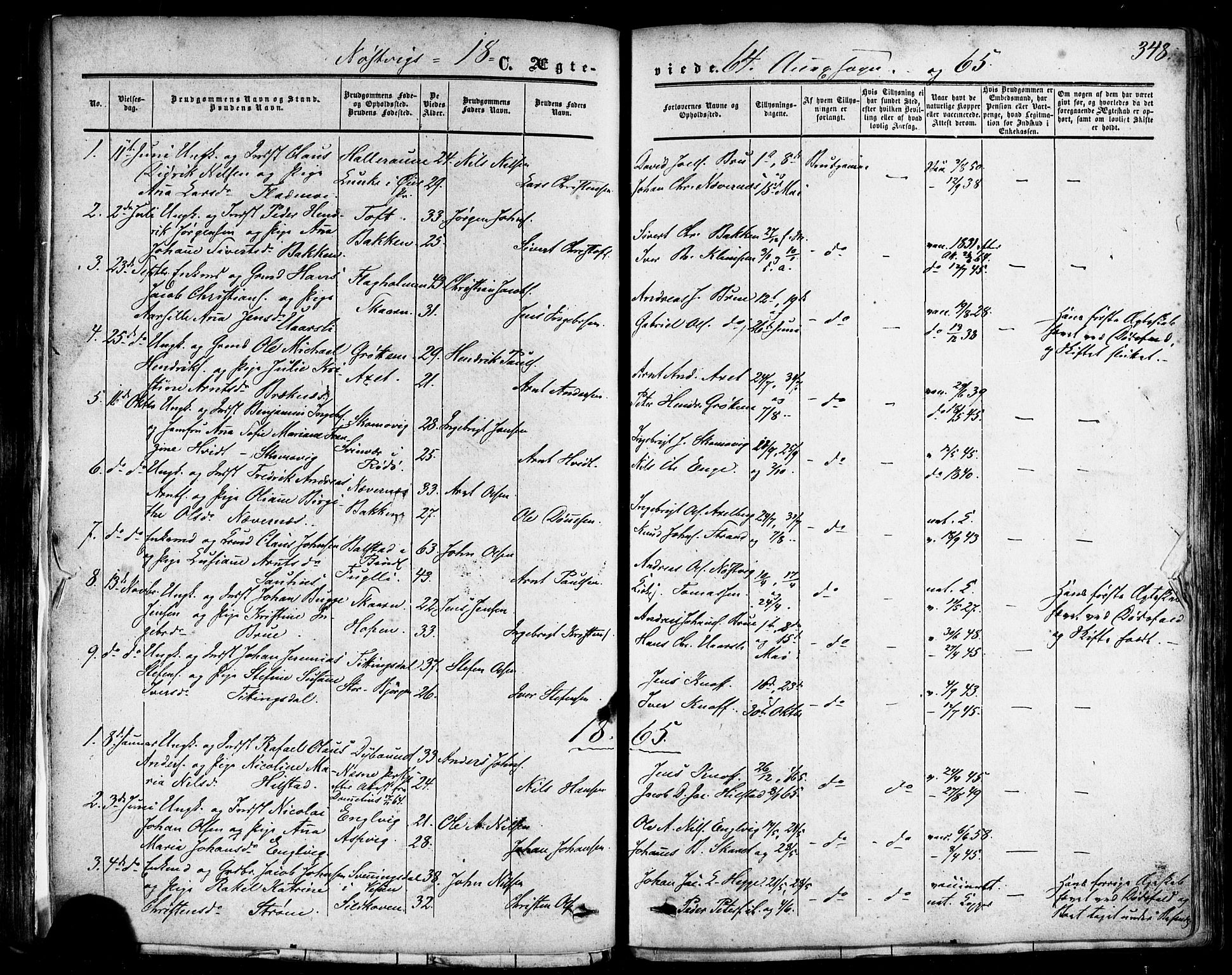 Ministerialprotokoller, klokkerbøker og fødselsregistre - Nordland, AV/SAT-A-1459/814/L0224: Parish register (official) no. 814A05, 1834-1874, p. 348