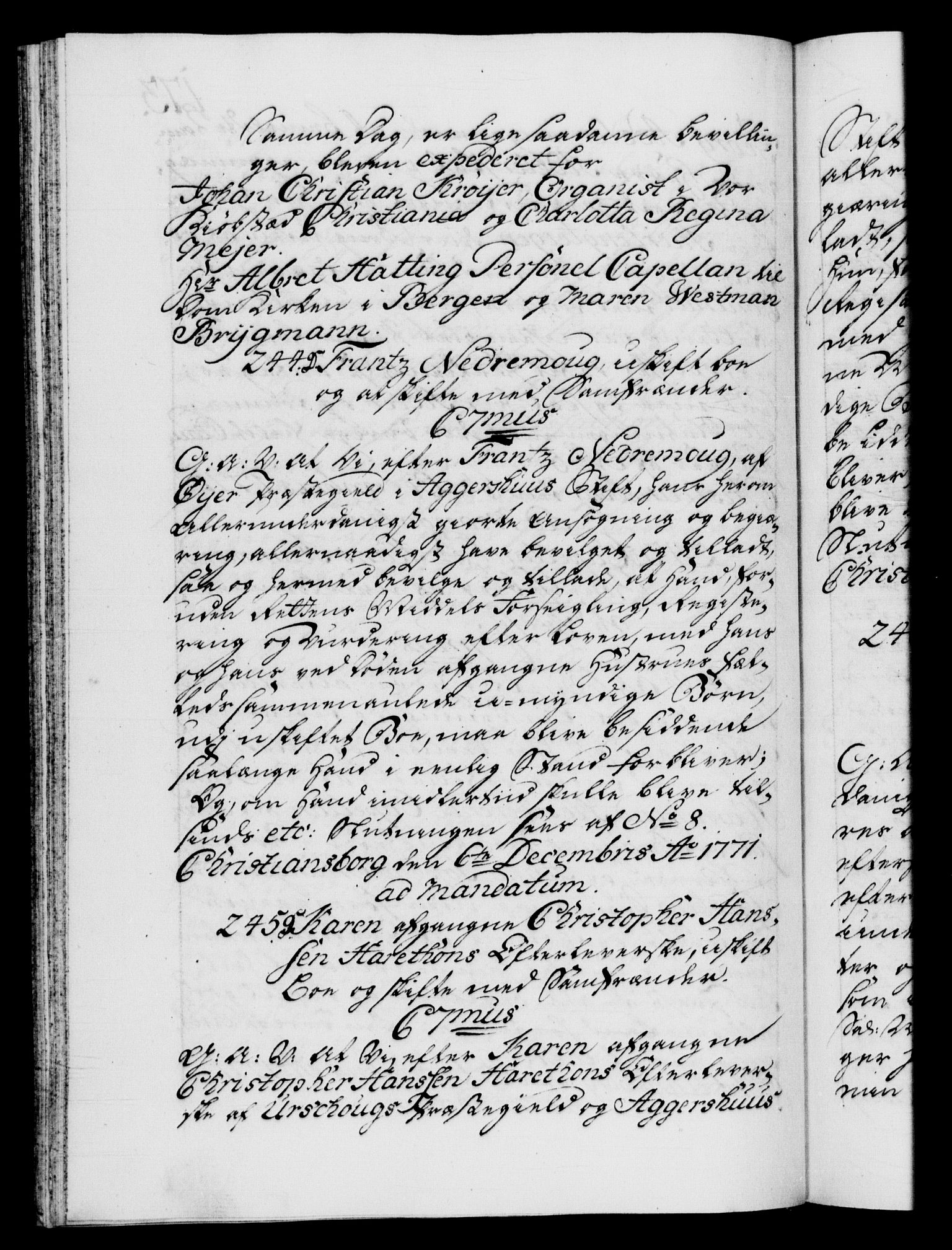 Danske Kanselli 1572-1799, RA/EA-3023/F/Fc/Fca/Fcaa/L0045: Norske registre "Norske eller 3. dept.s åpne brev, 1771-1773, p. 173b