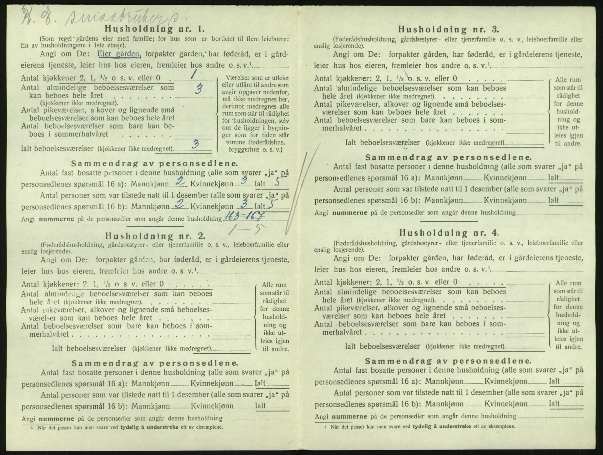 SAKO, 1920 census for Hedrum, 1920, p. 1654