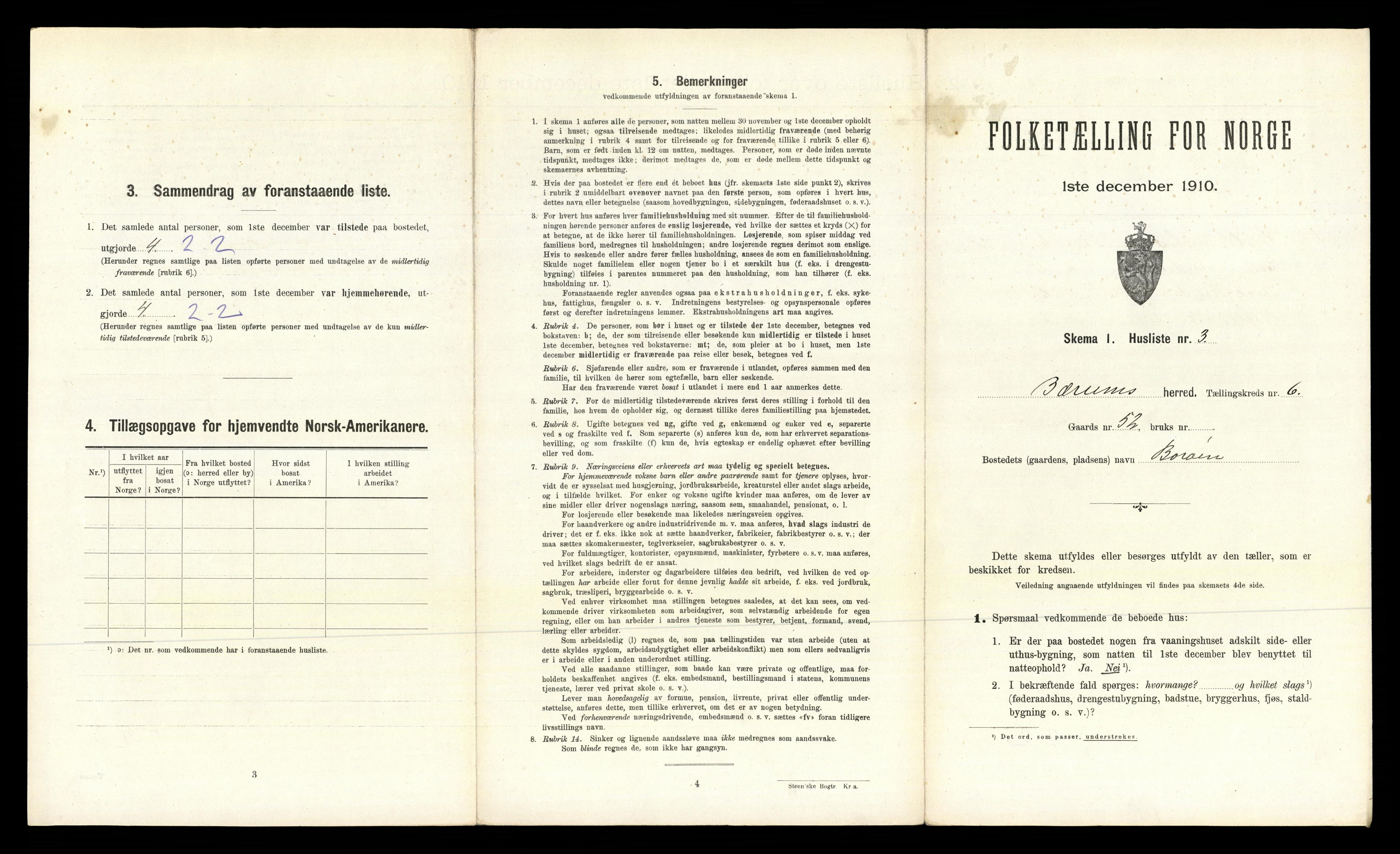 RA, 1910 census for Bærum, 1910, p. 967