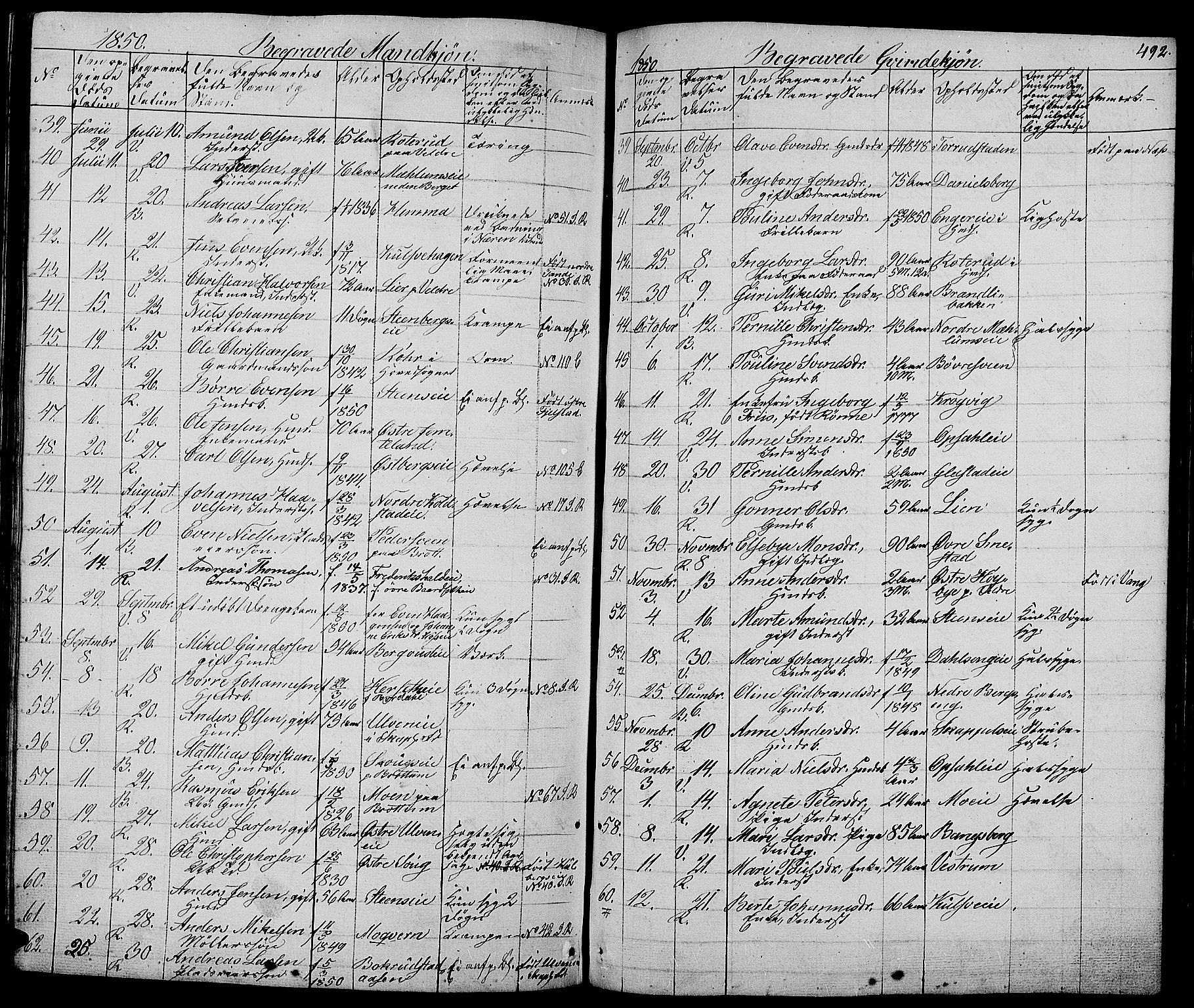 Ringsaker prestekontor, SAH/PREST-014/L/La/L0005: Parish register (copy) no. 5, 1839-1850, p. 492