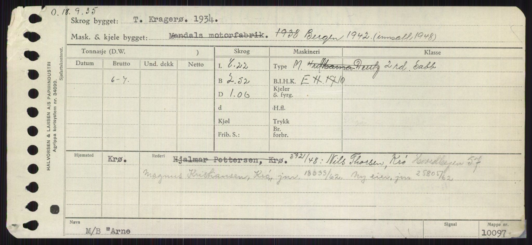 Sjøfartsdirektoratet med forløpere, Skipsmålingen, RA/S-1627/H/Ha/L0001/0001: Fartøy, A-Eig / Fartøy A-Bjøn, p. 391