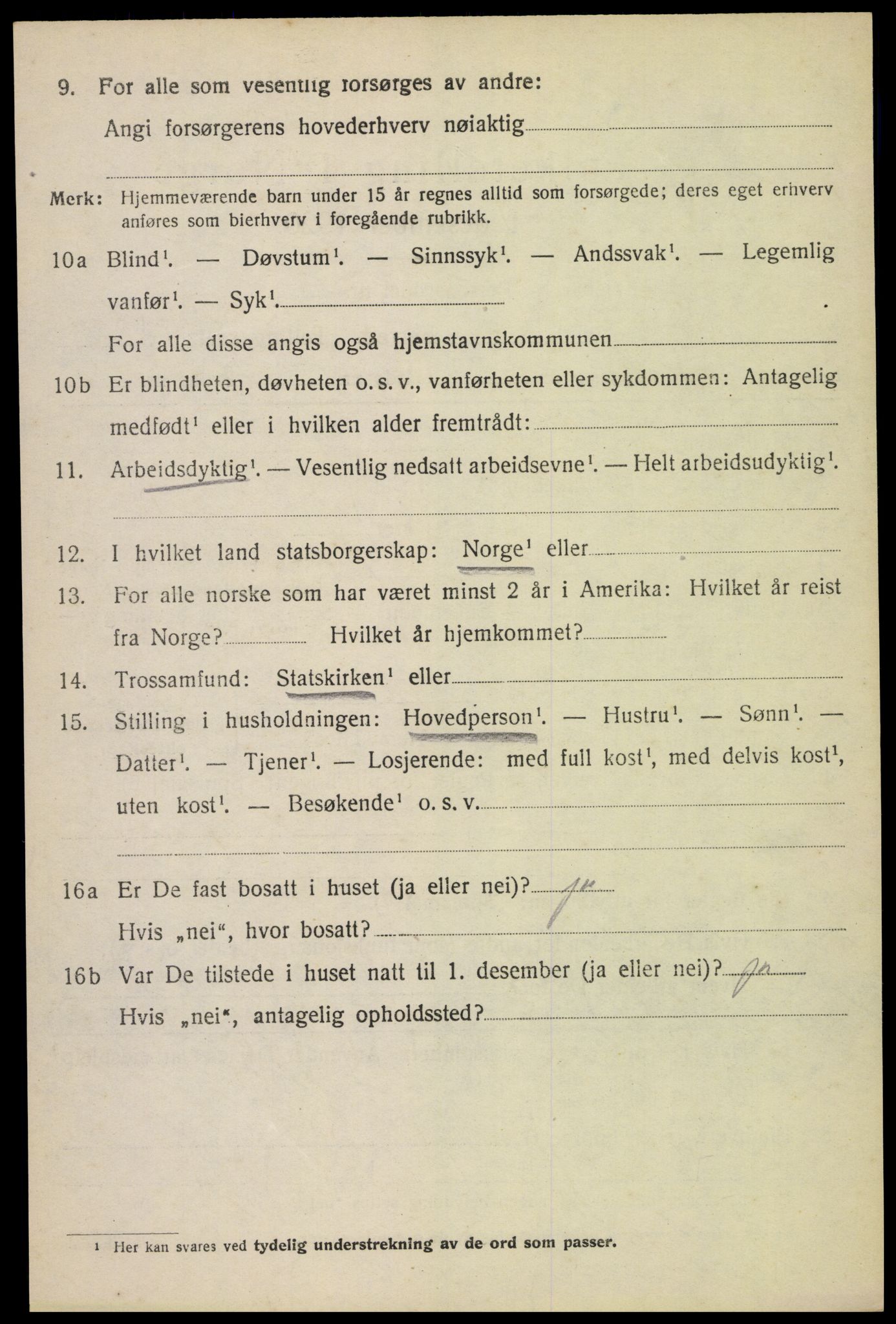 SAH, 1920 census for Stange, 1920, p. 15646