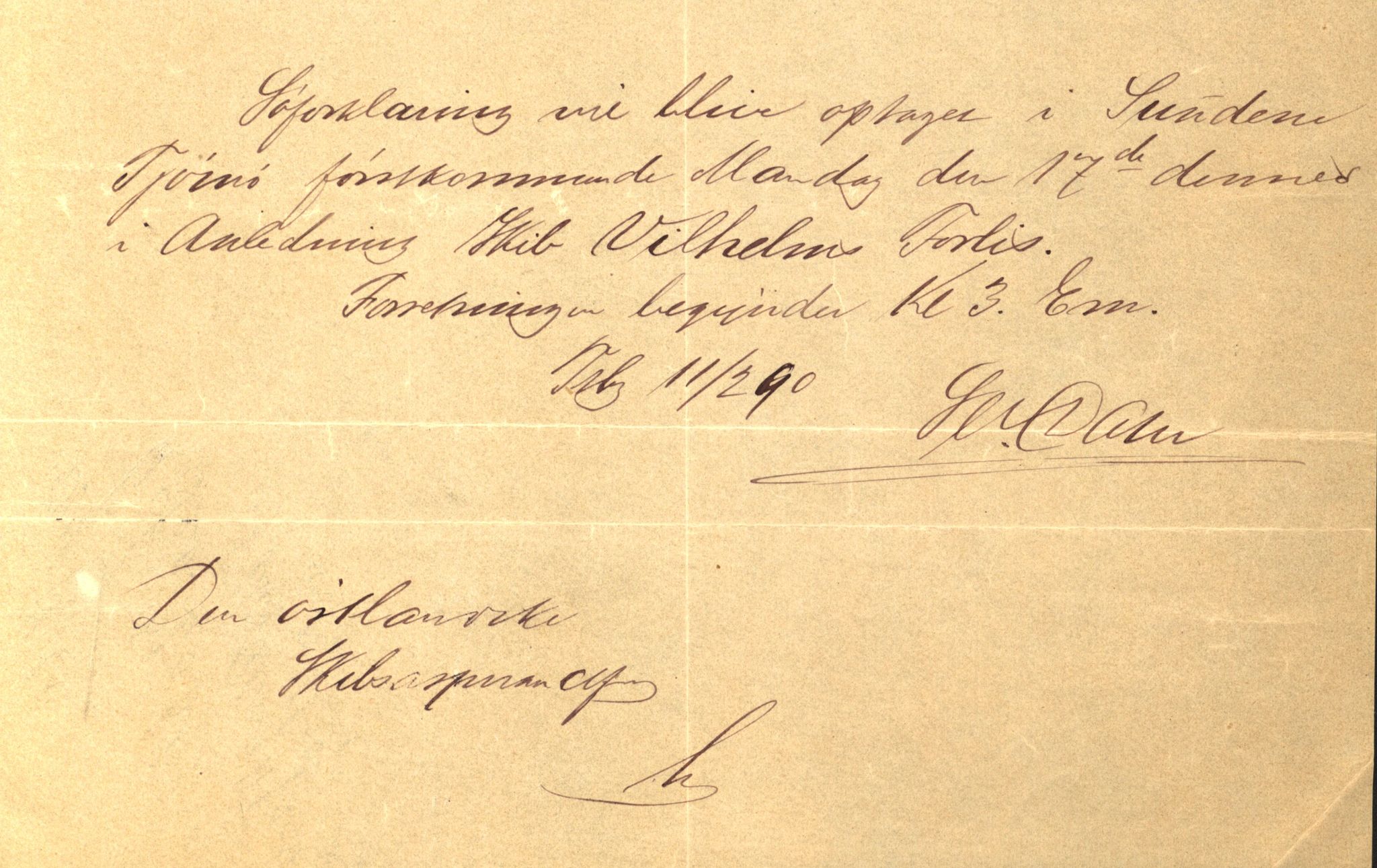 Pa 63 - Østlandske skibsassuranceforening, VEMU/A-1079/G/Ga/L0023/0008: Havaridokumenter / Immanuel, Wilhelm, Tobine, Diaz, Esmeralda, Tjømø, 1889, p. 33