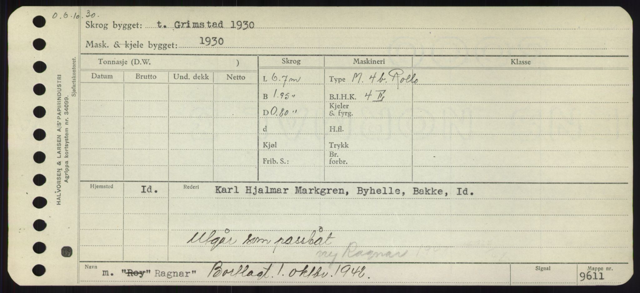 Sjøfartsdirektoratet med forløpere, Skipsmålingen, RA/S-1627/H/Hd/L0030: Fartøy, Q-Riv, p. 69