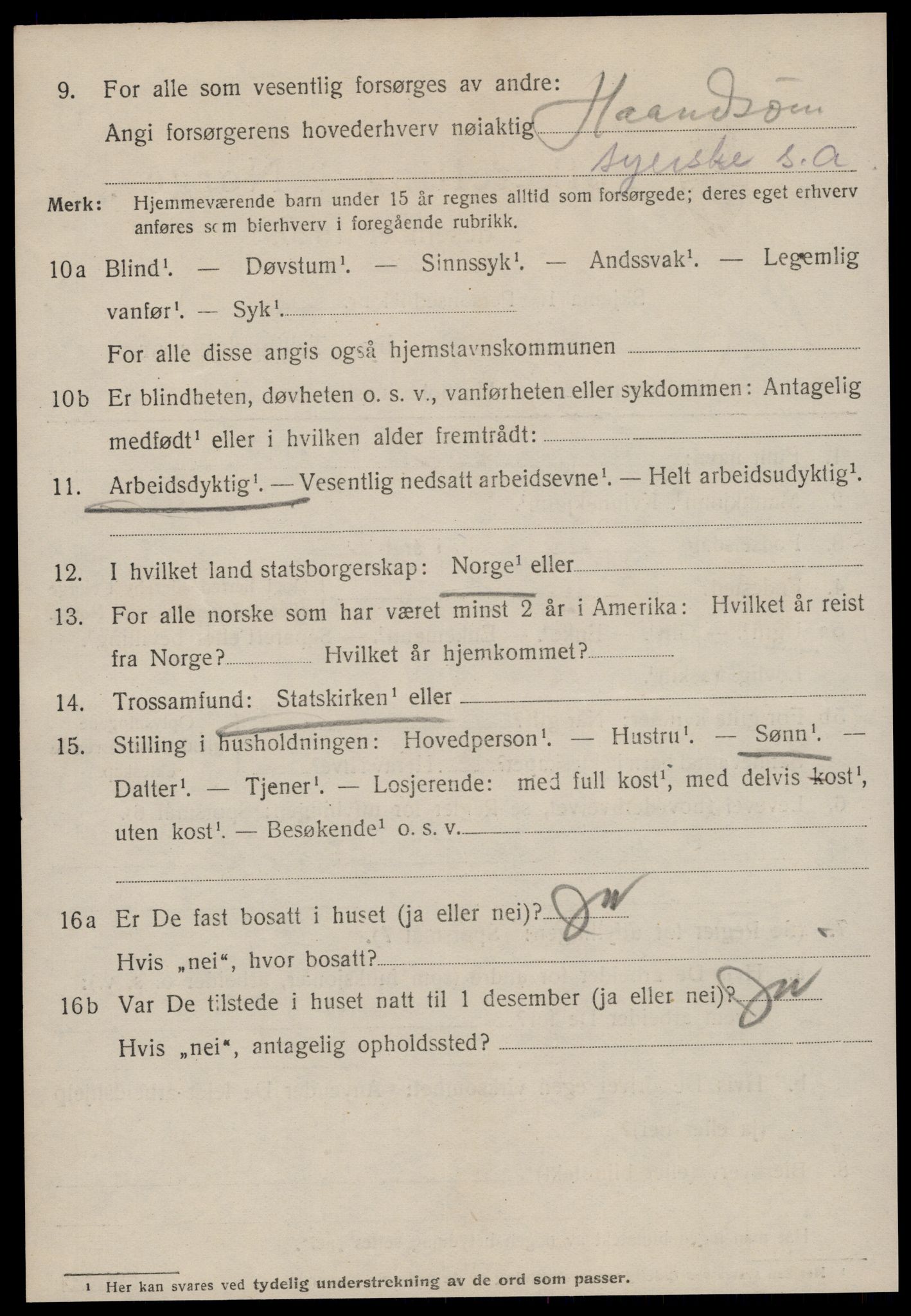 SAT, 1920 census for Kristiansund, 1920, p. 35886