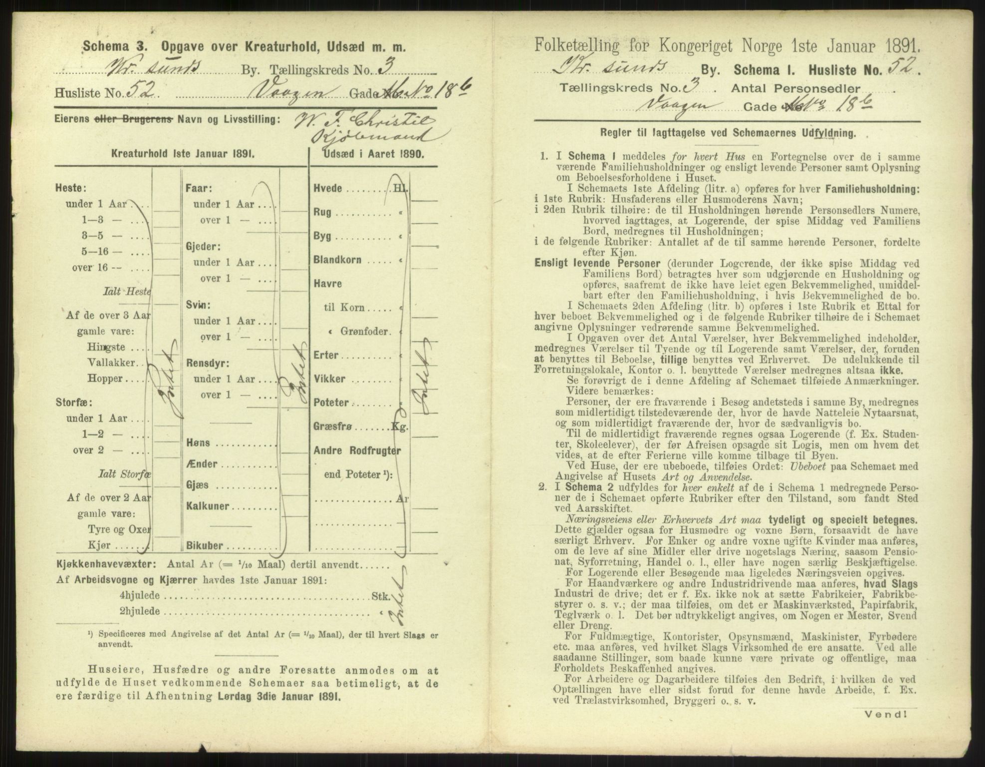 RA, 1891 census for 1503 Kristiansund, 1891, p. 312