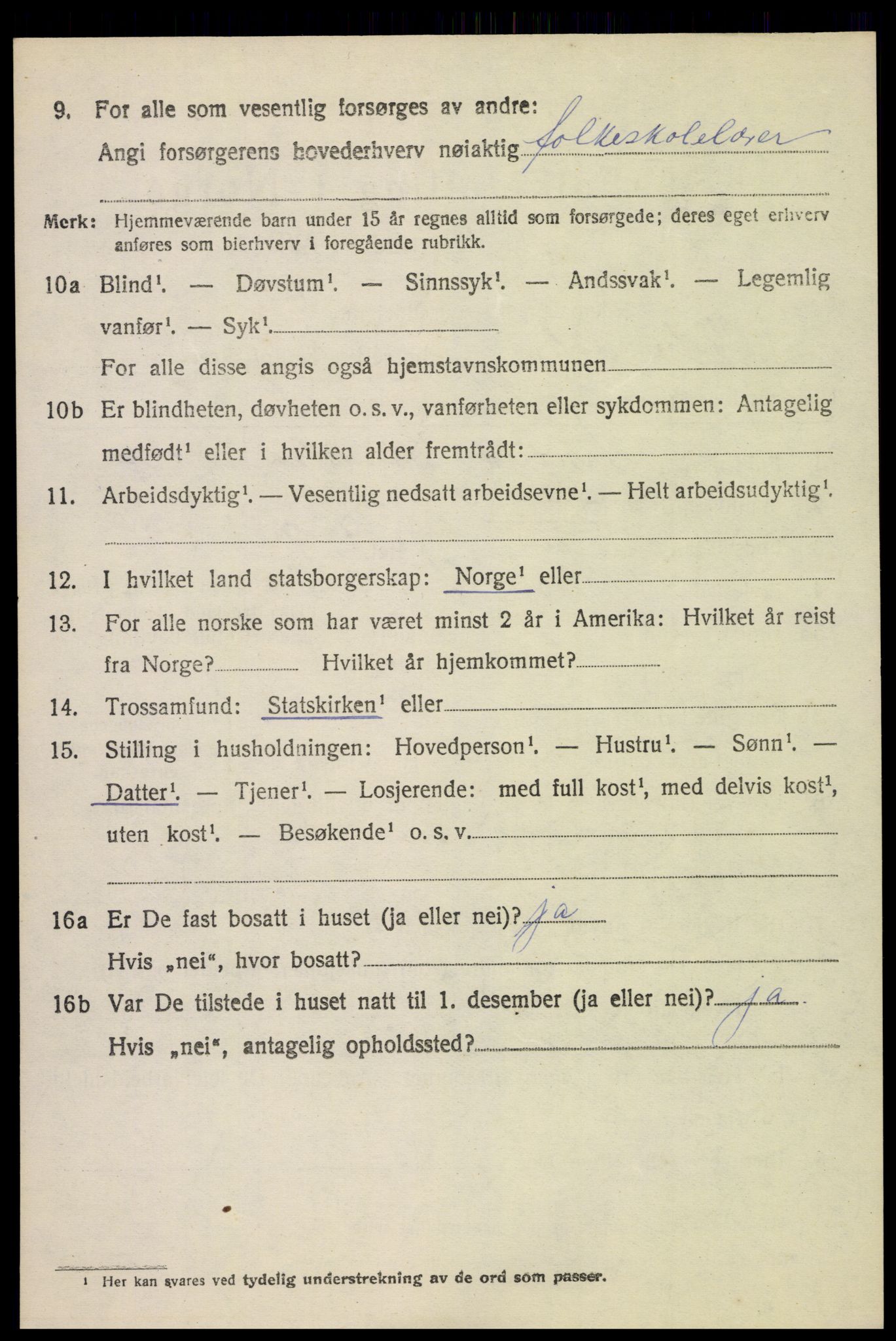 SAH, 1920 census for Vestre Toten, 1920, p. 5547