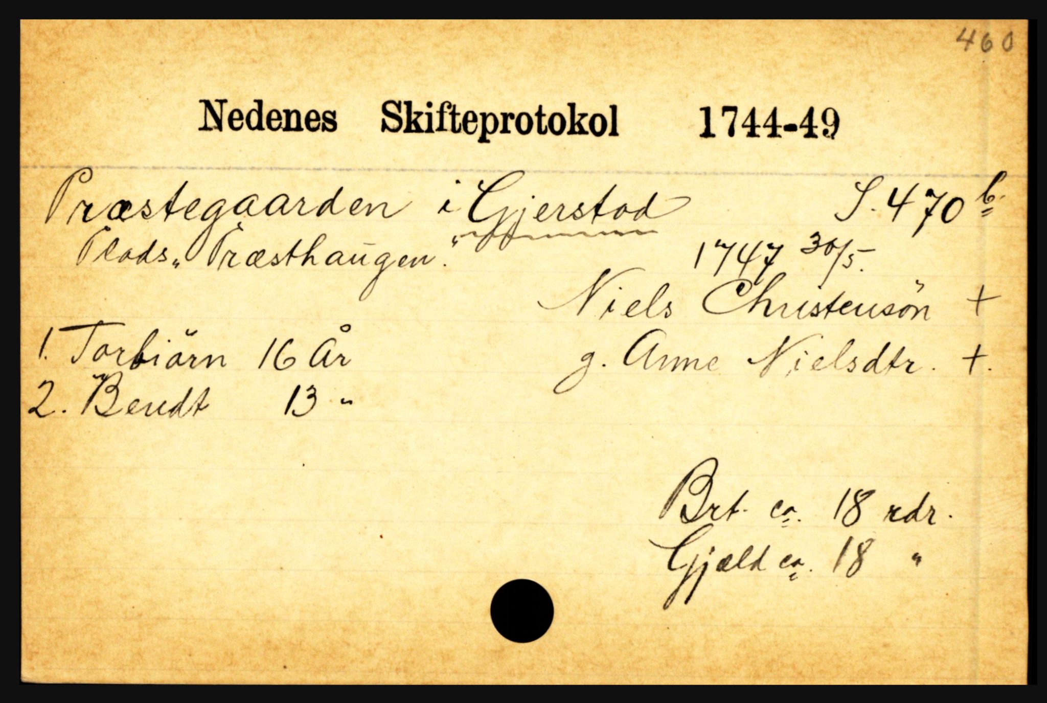 Nedenes sorenskriveri før 1824, AV/SAK-1221-0007/H, p. 9043