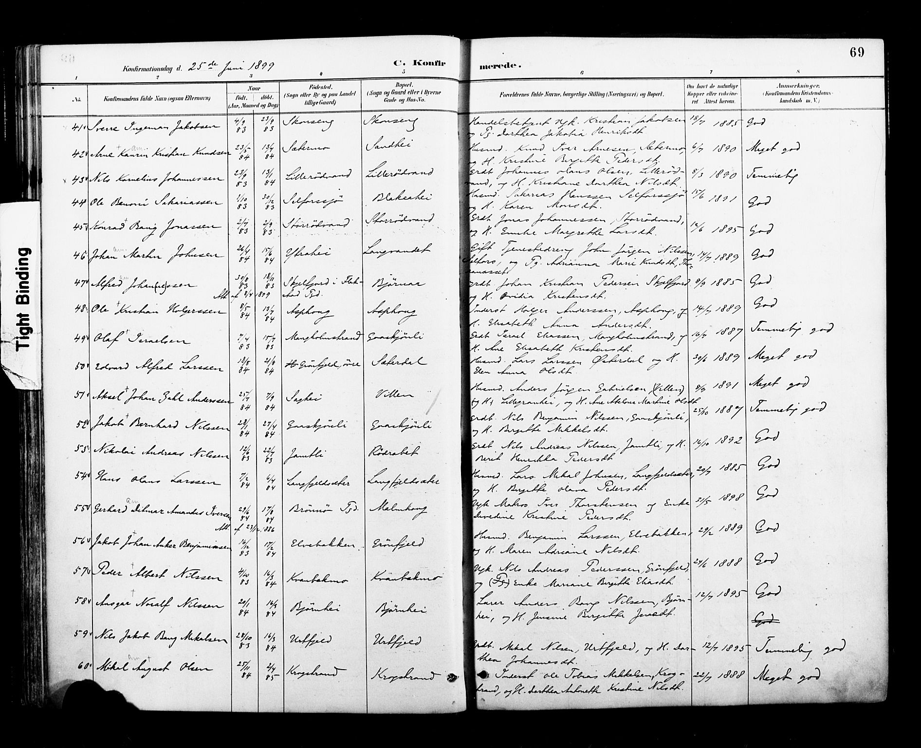 Ministerialprotokoller, klokkerbøker og fødselsregistre - Nordland, AV/SAT-A-1459/827/L0401: Parish register (official) no. 827A13, 1887-1905, p. 69