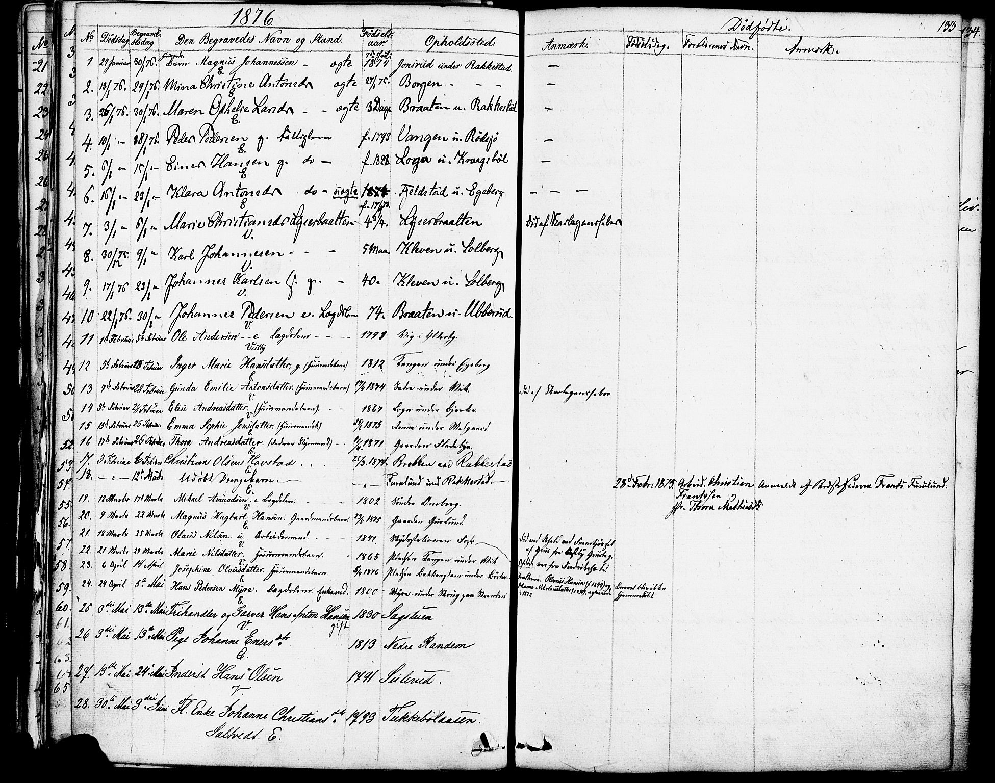 Enebakk prestekontor Kirkebøker, SAO/A-10171c/F/Fa/L0013: Parish register (official) no. I 13, 1832-1882, p. 133