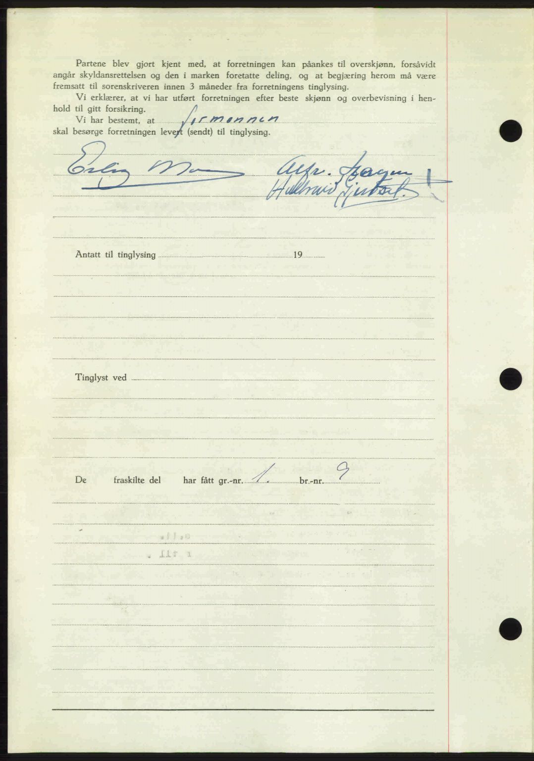 Romsdal sorenskriveri, AV/SAT-A-4149/1/2/2C: Mortgage book no. A30, 1949-1949, Diary no: : 2000/1949