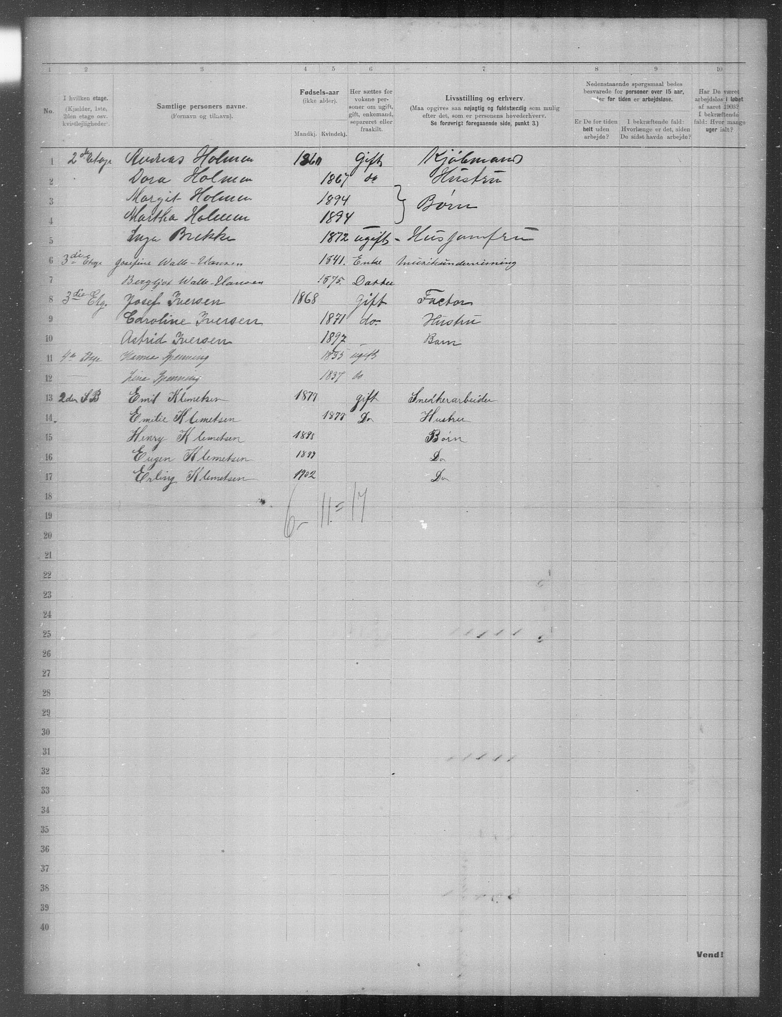 OBA, Municipal Census 1903 for Kristiania, 1903, p. 10573