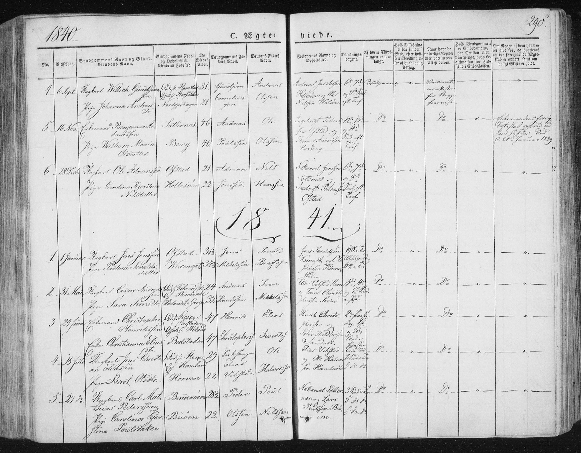 Ministerialprotokoller, klokkerbøker og fødselsregistre - Nord-Trøndelag, SAT/A-1458/784/L0669: Parish register (official) no. 784A04, 1829-1859, p. 290