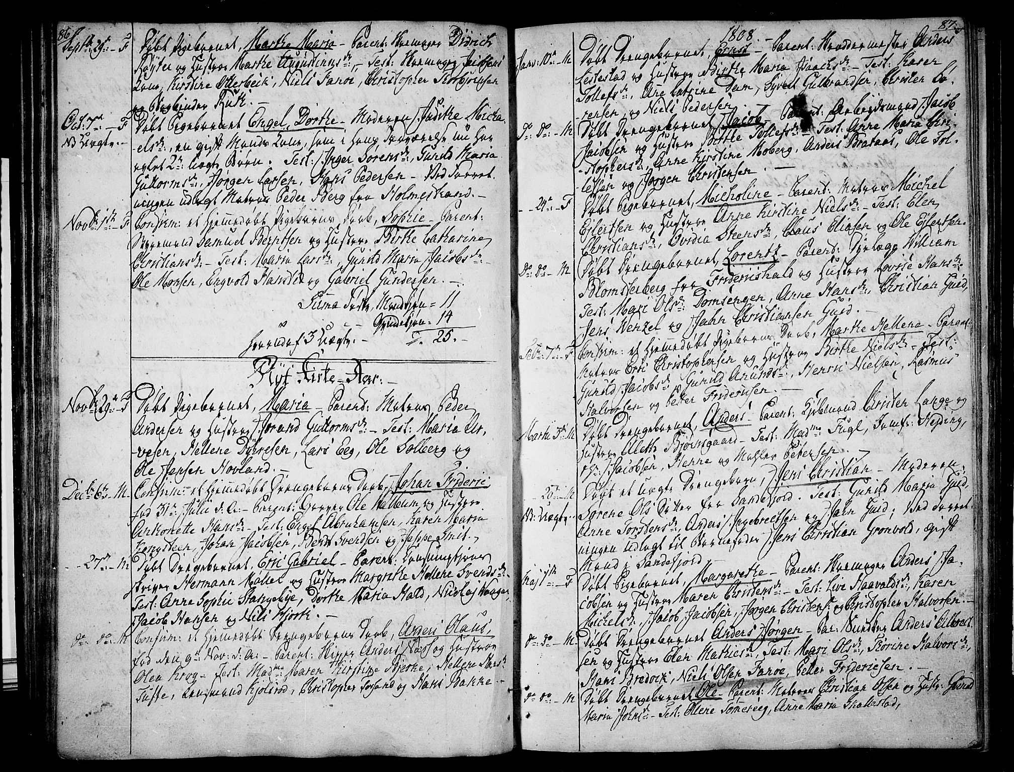 Tønsberg kirkebøker, SAKO/A-330/F/Fb/L0002: Parish register (official) no. II 2, 1797-1809, p. 86-87