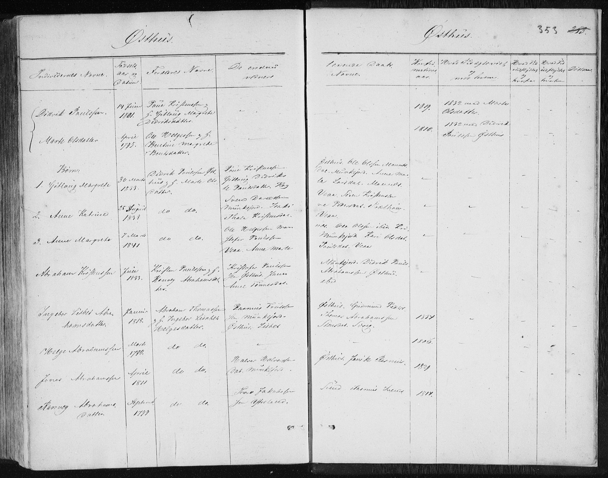 Skudenes sokneprestkontor, SAST/A -101849/H/Ha/Haa/L0001: Parish register (official) no. A 1, 1770-1842, p. 353